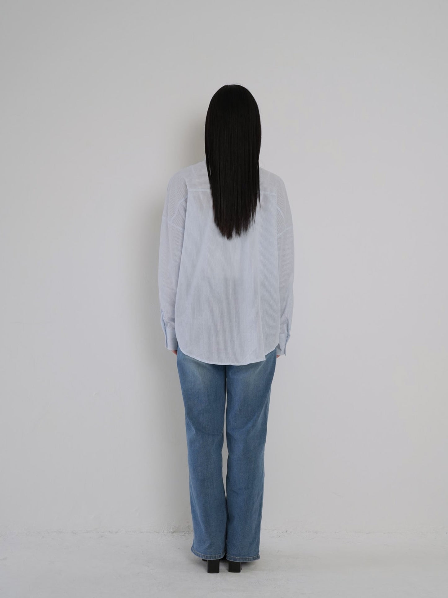 stripe sheer shirt