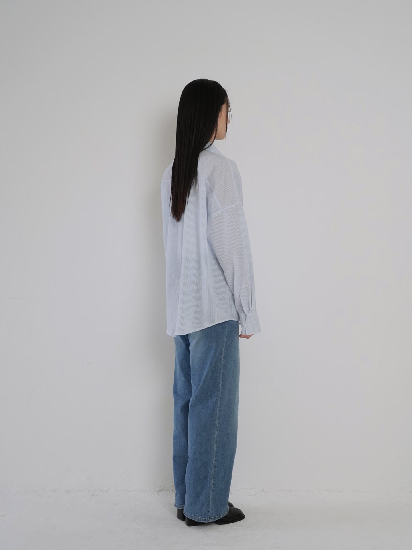 stripe sheer shirt