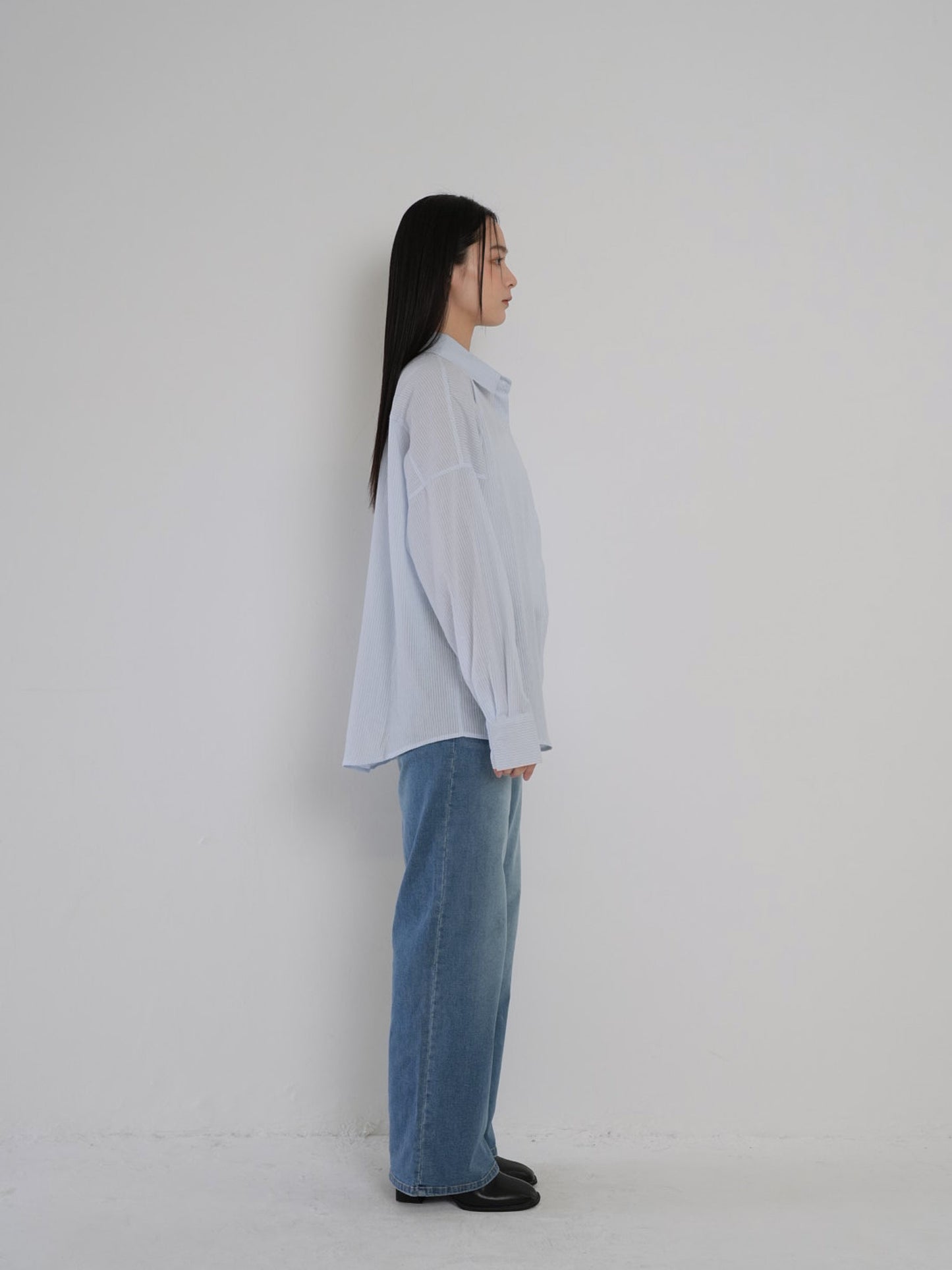 stripe sheer shirt