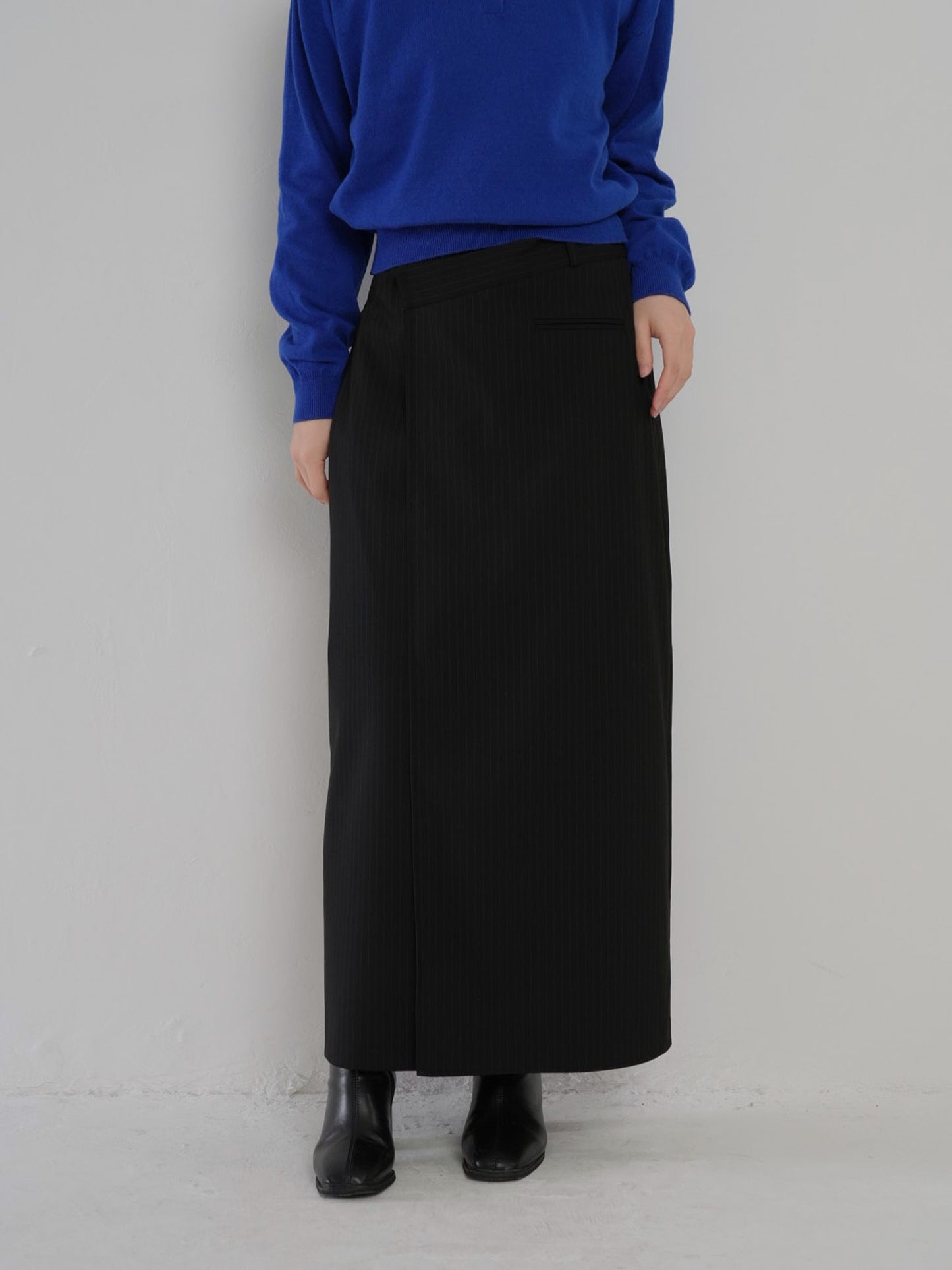 stripe wrap skirt