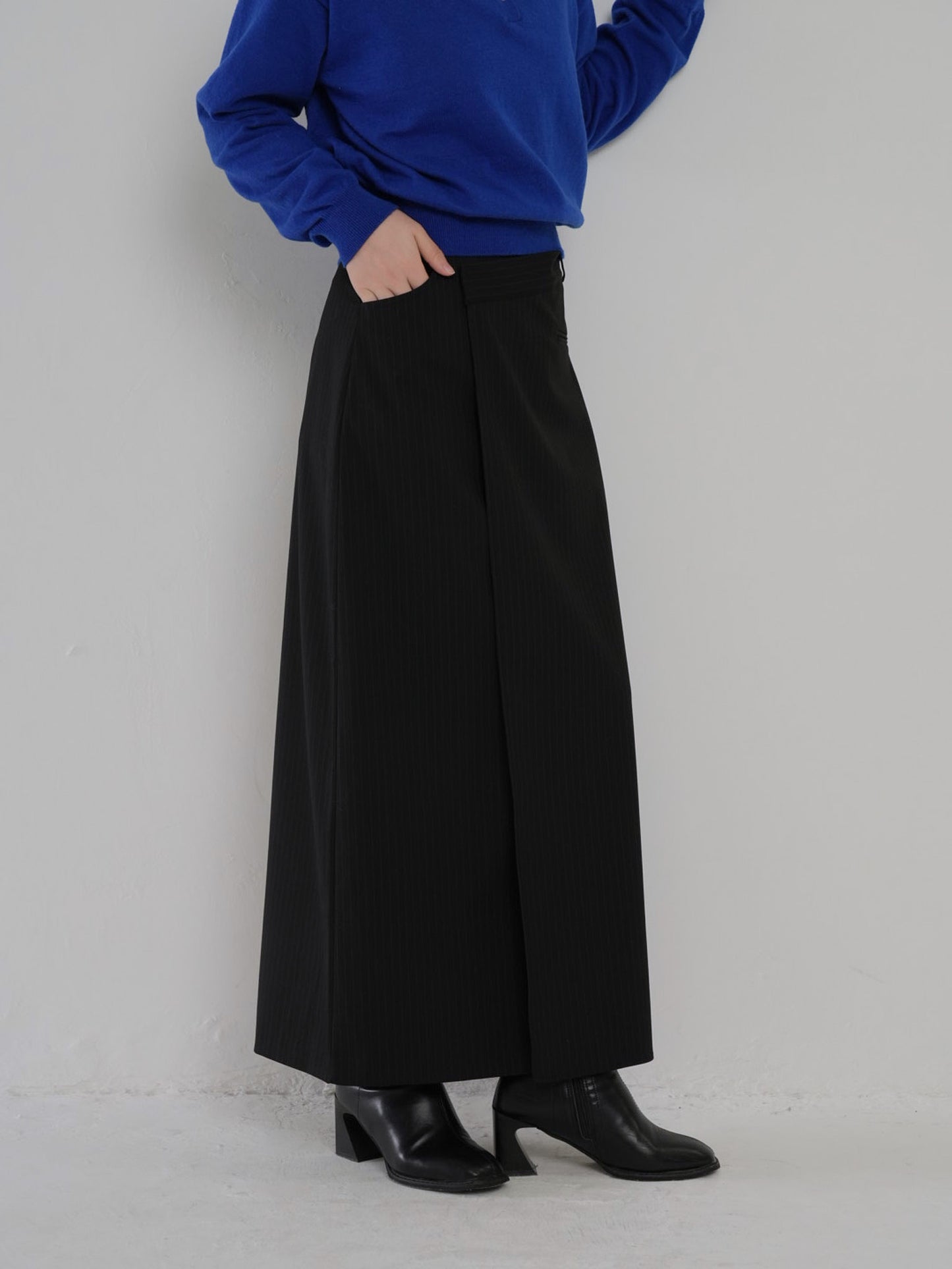 stripe wrap skirt