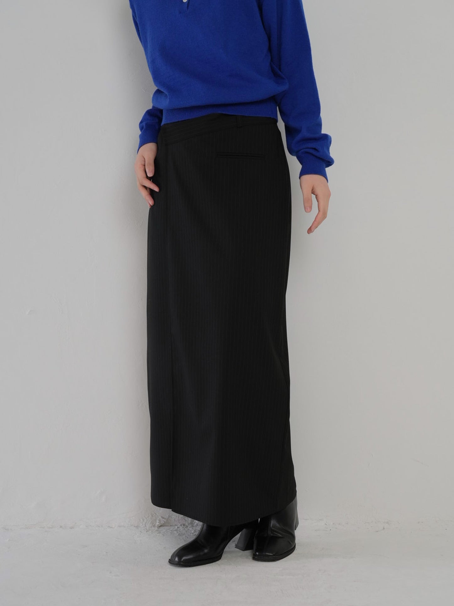 stripe wrap skirt