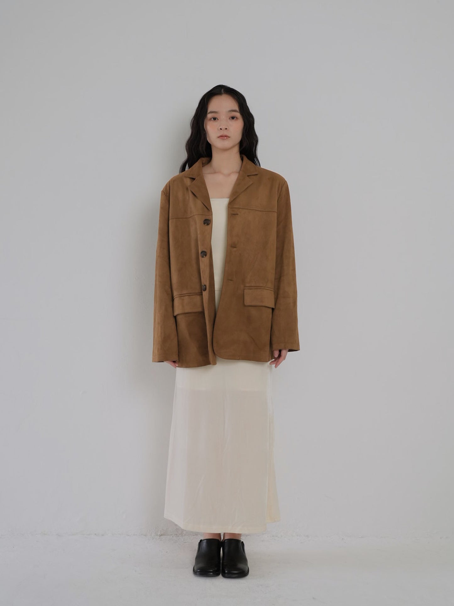 loose suede jacket