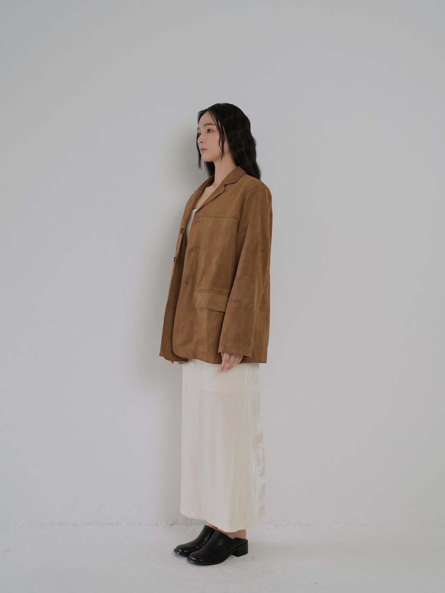 loose suede jacket