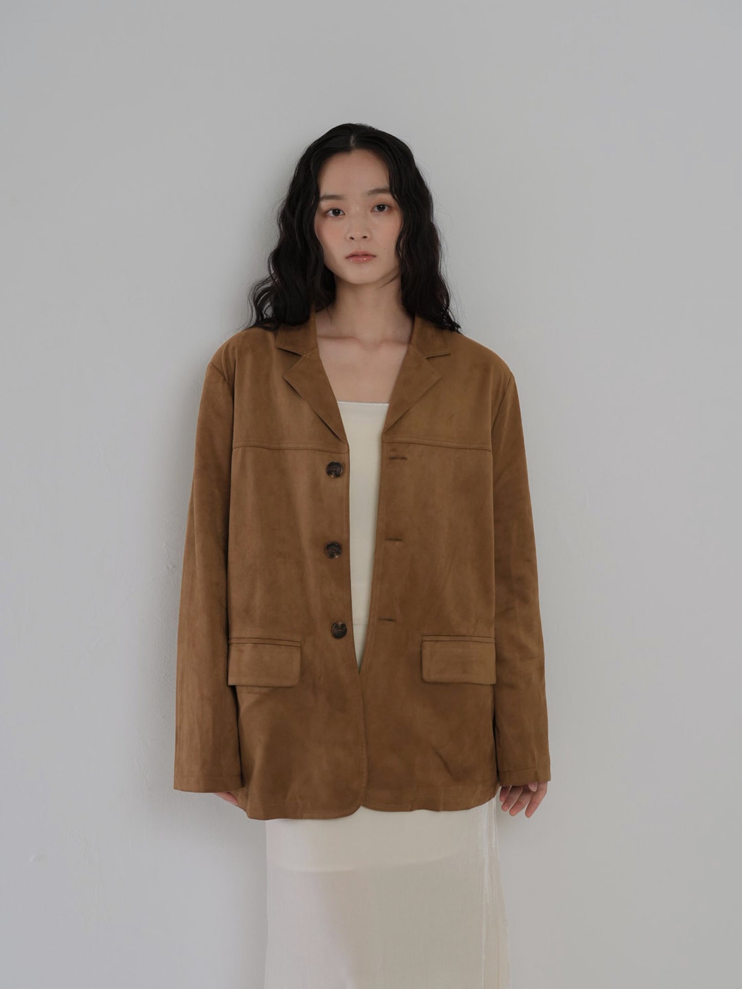 loose suede jacket