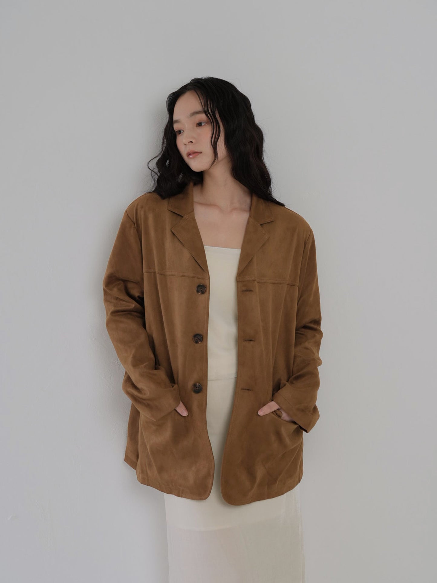 loose suede jacket