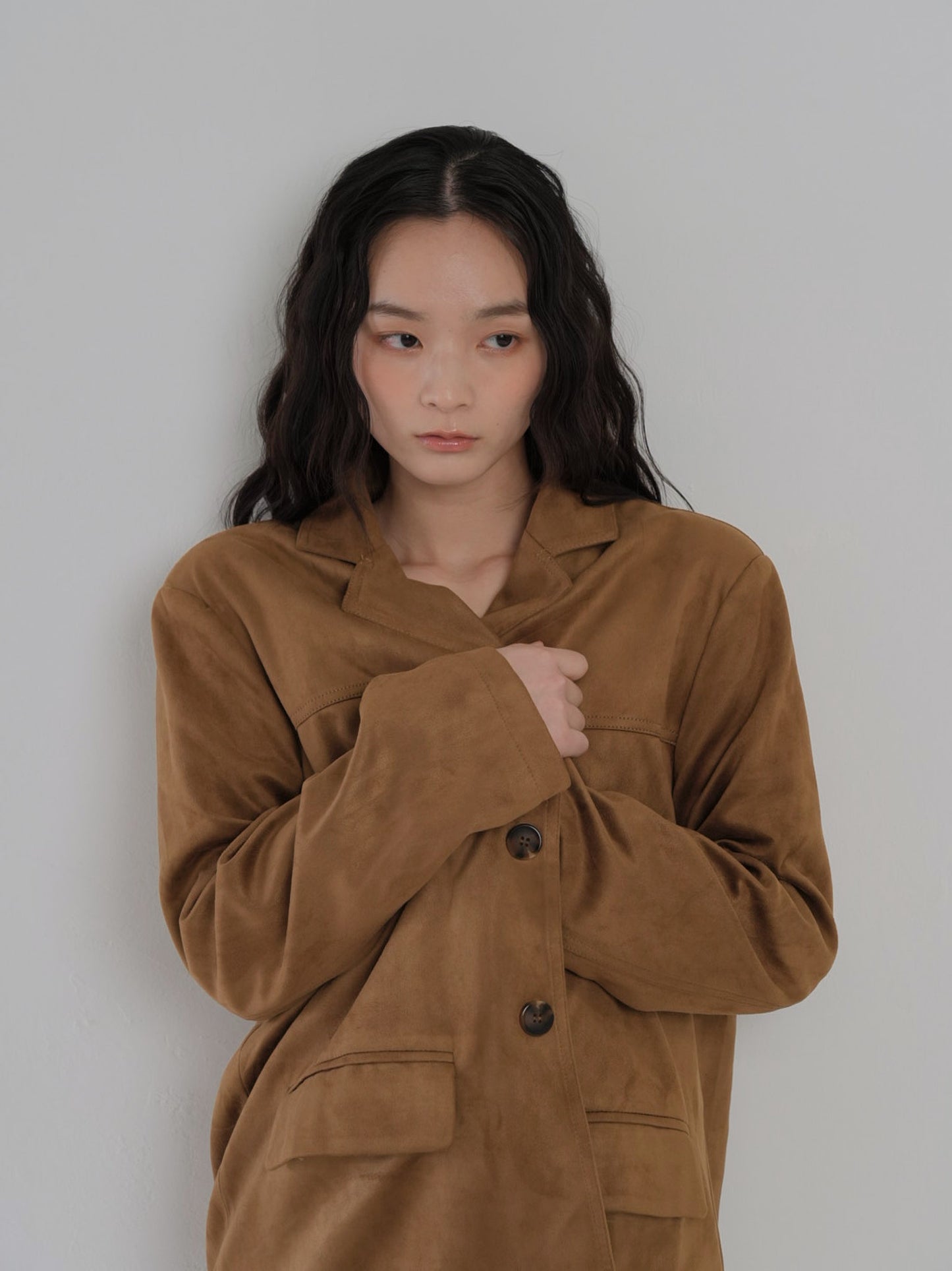 loose suede jacket