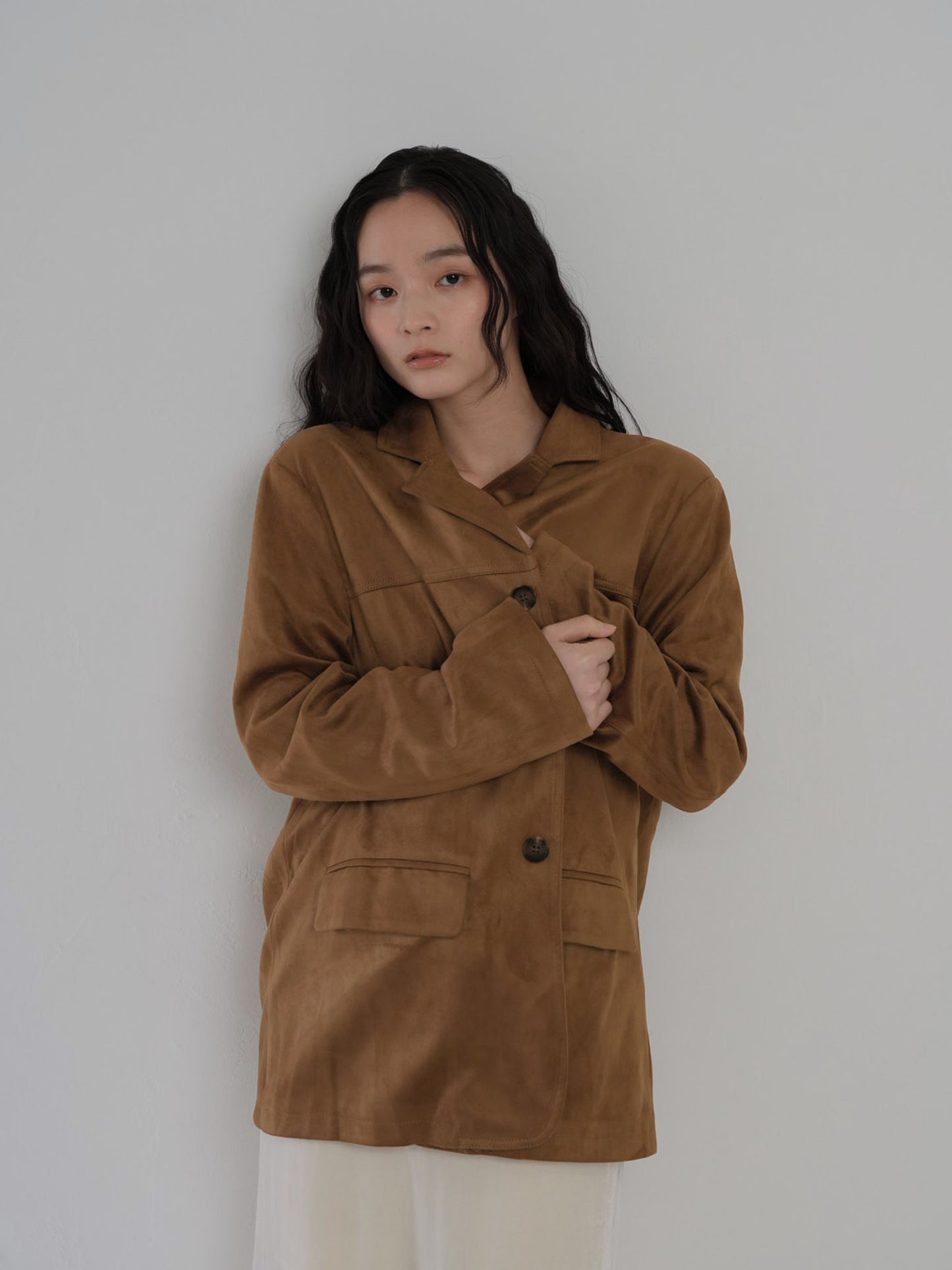 loose suede jacket
