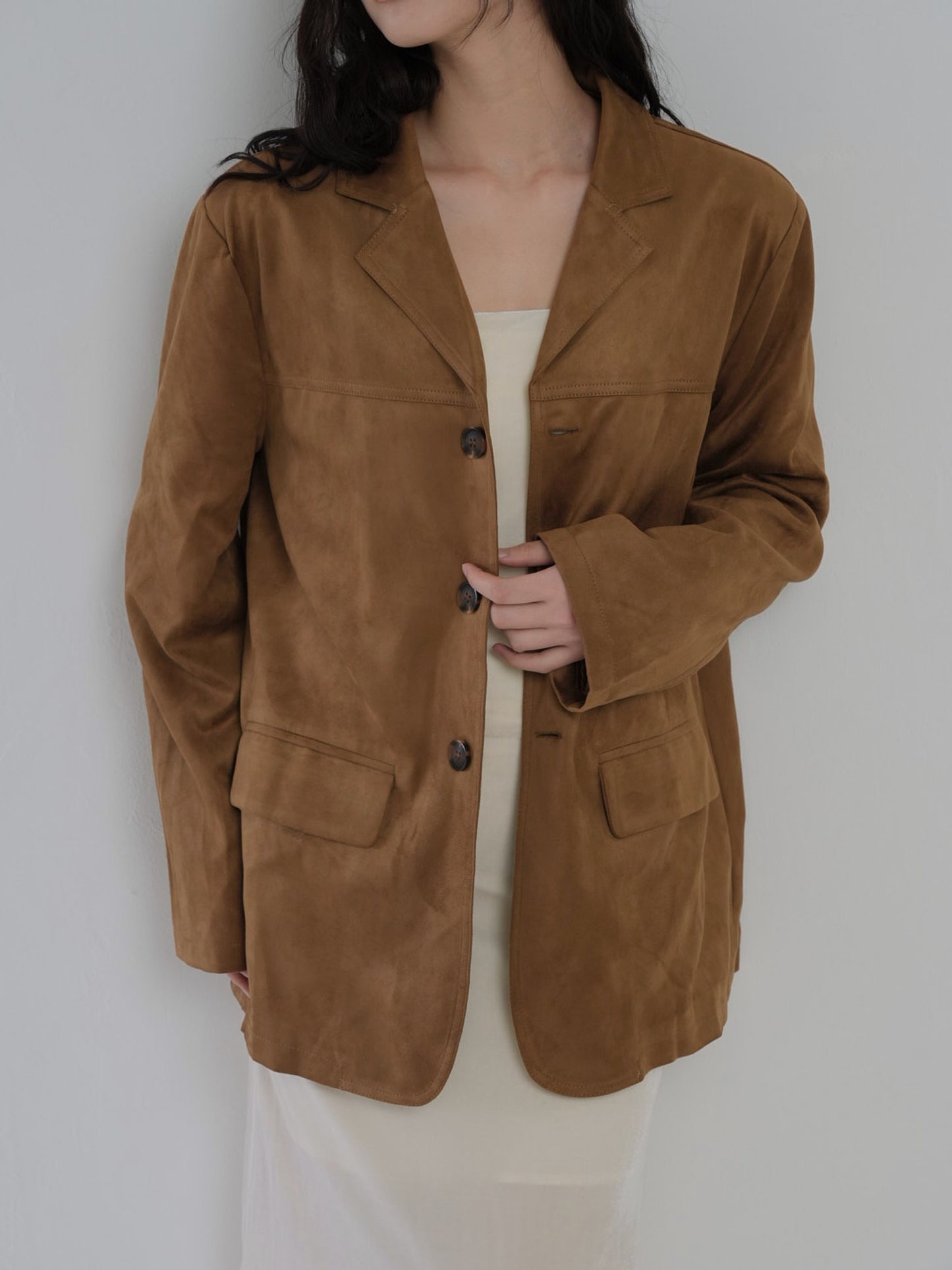 loose suede jacket