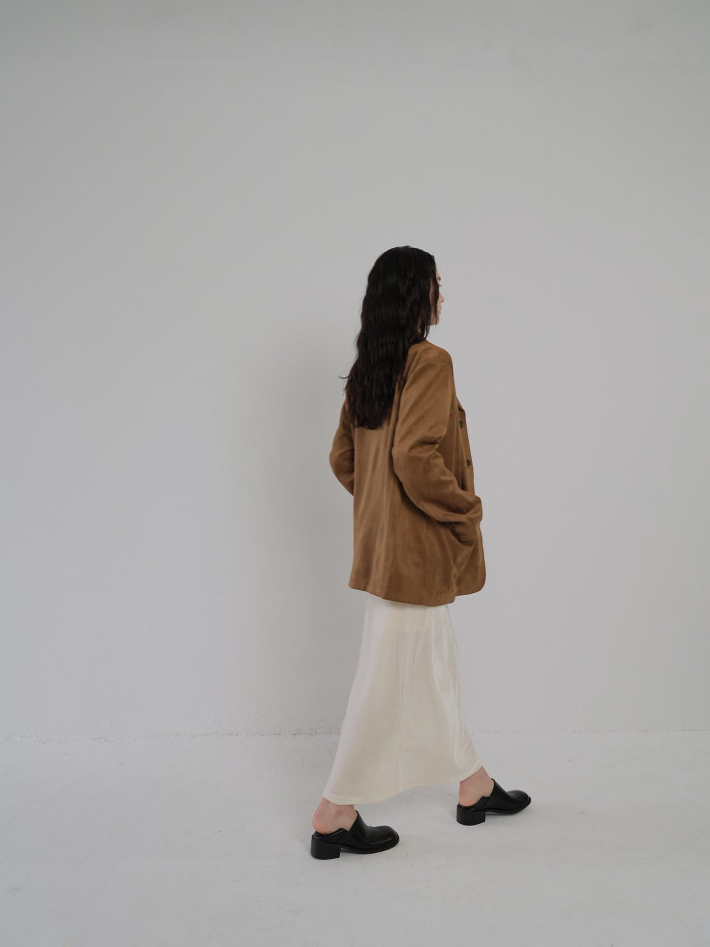 loose suede jacket