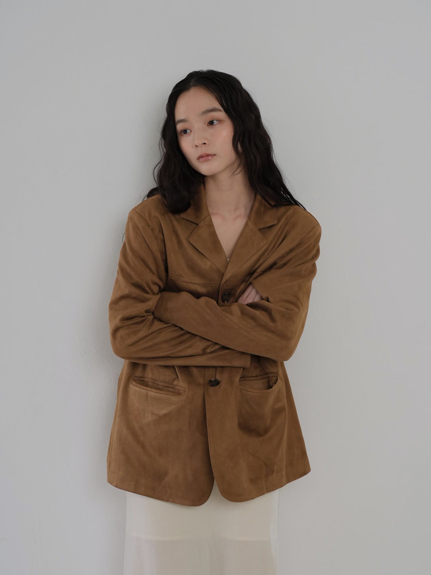 loose suede jacket