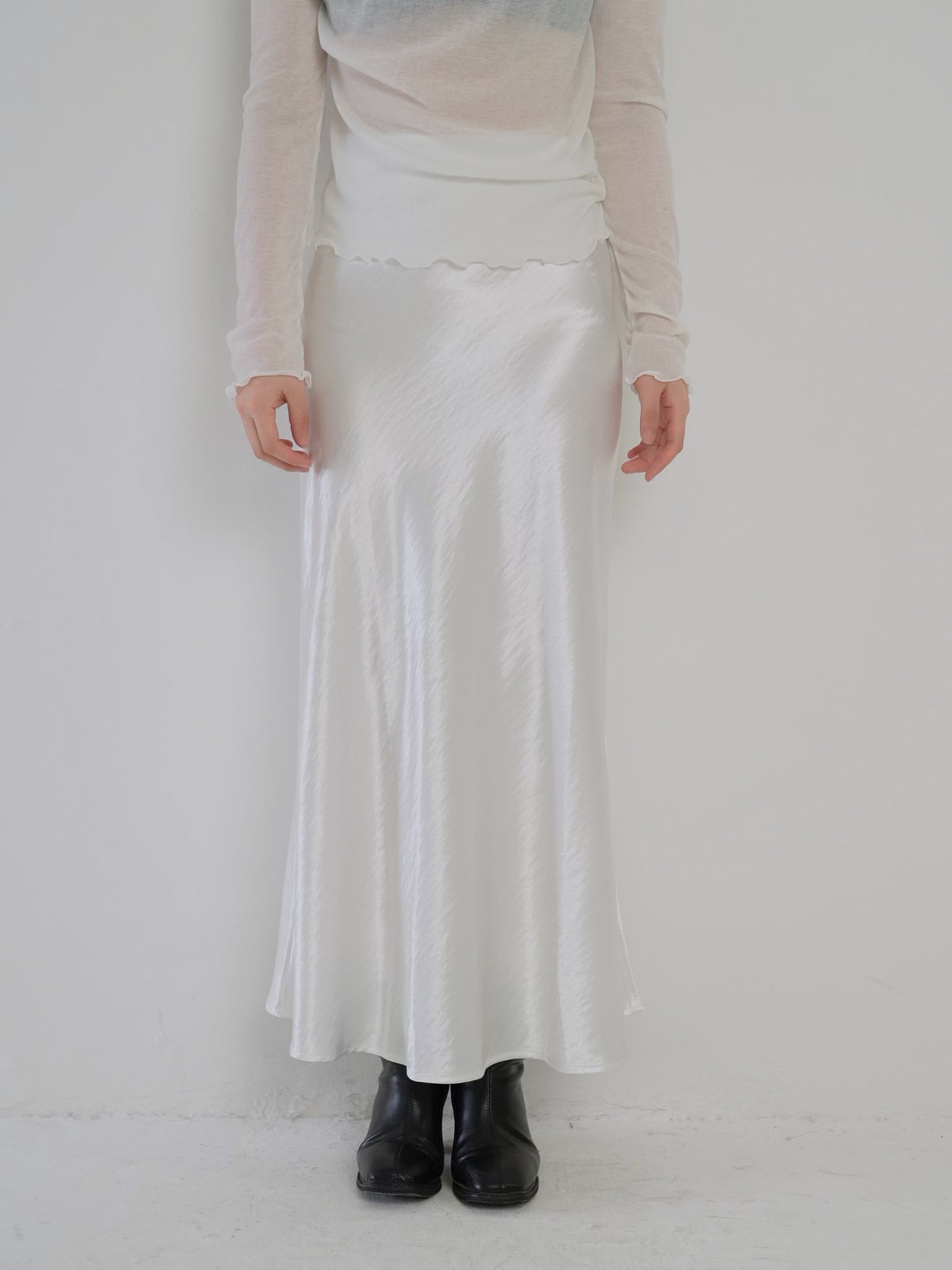 silk satin skirt