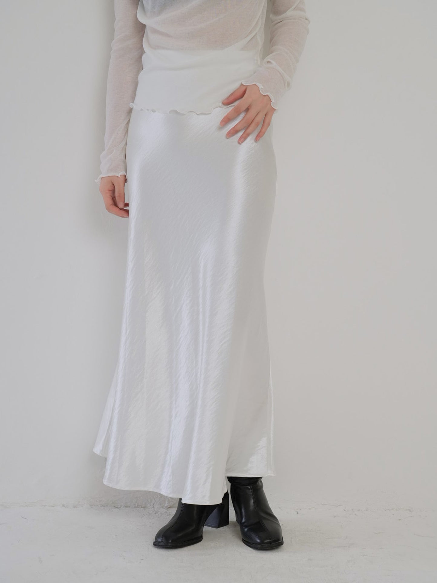 silk satin skirt