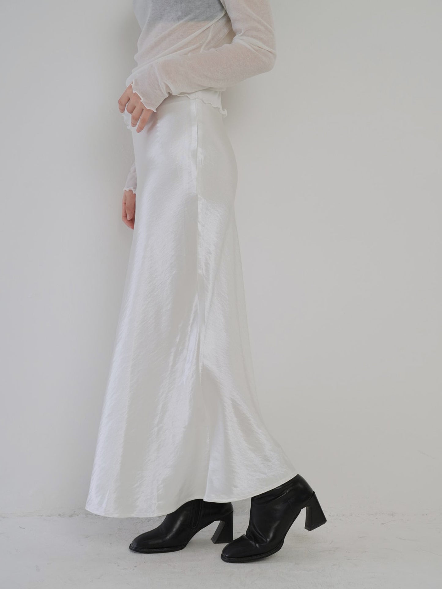 silk satin skirt