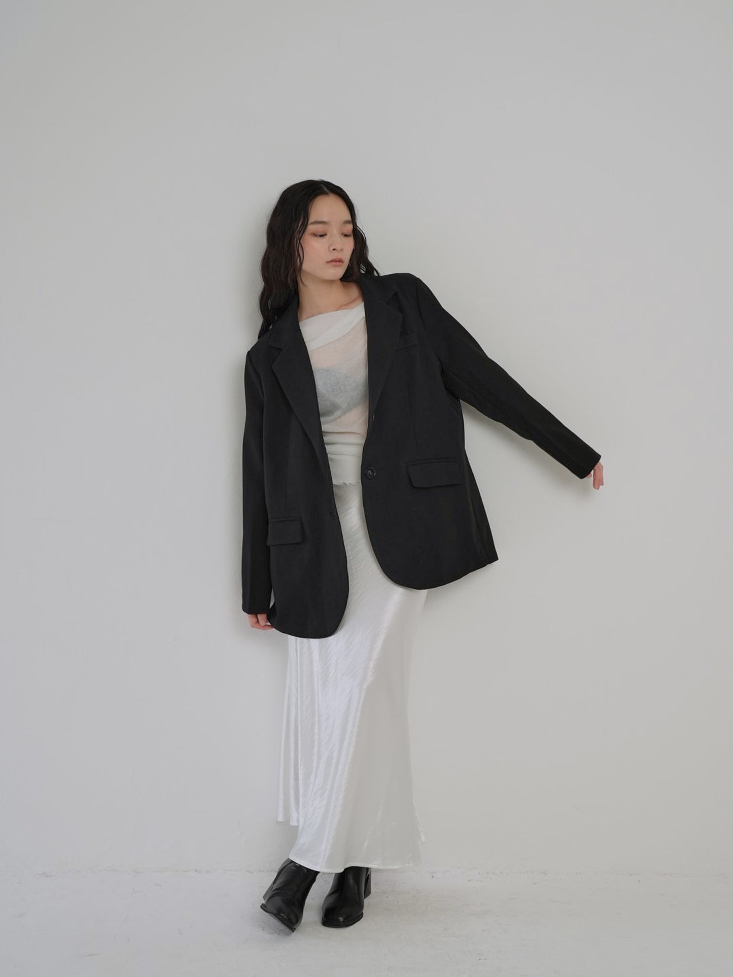 silk satin skirt