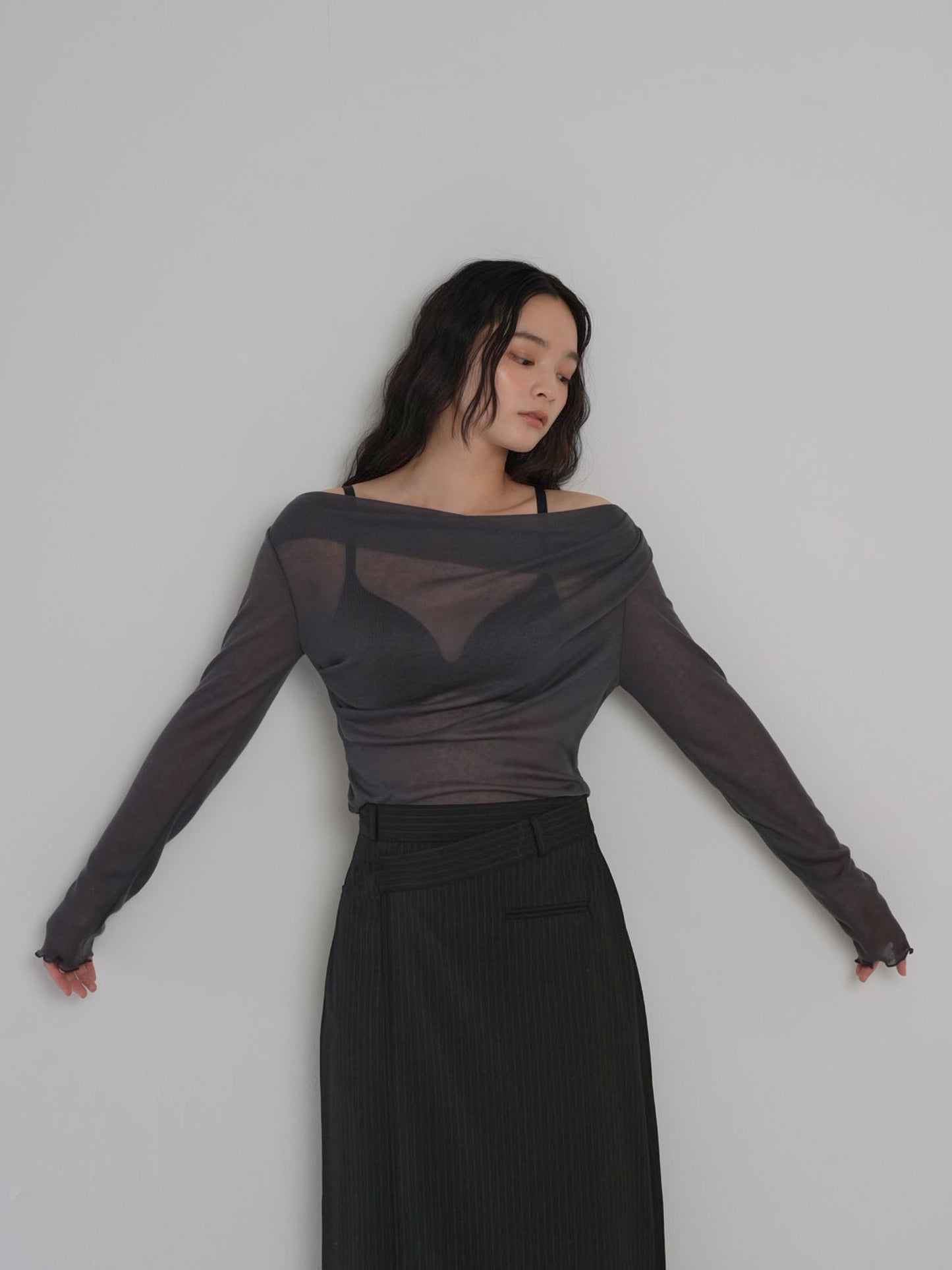 drape sheer tops