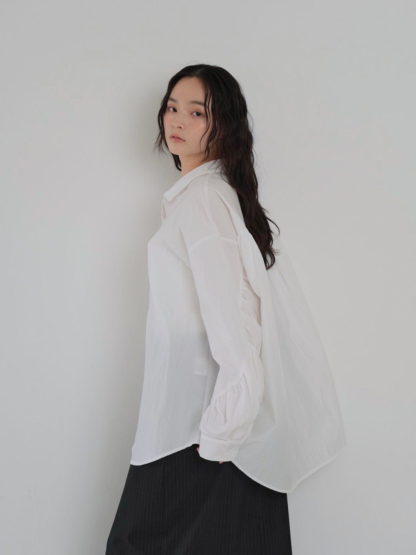 shirring nylon shirt