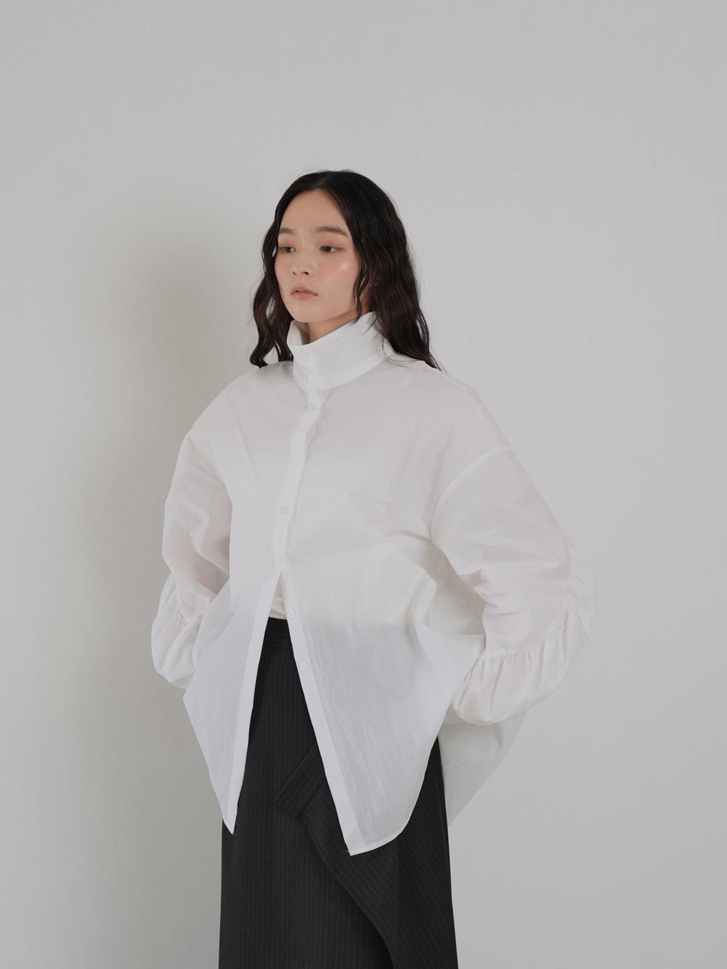 shirring nylon shirt