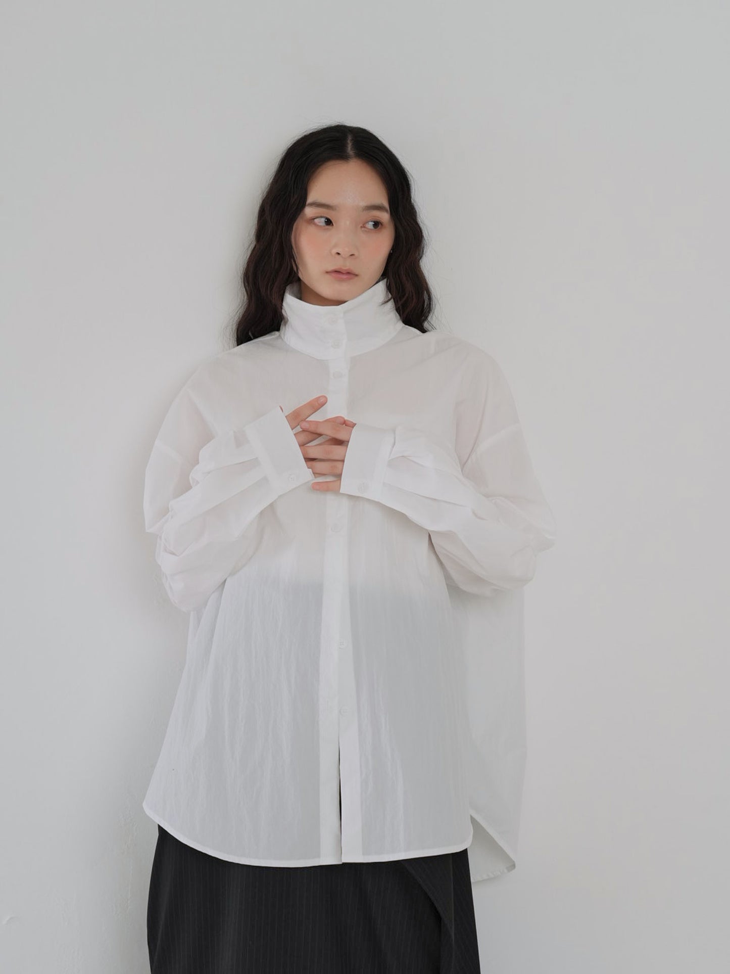 shirring nylon shirt