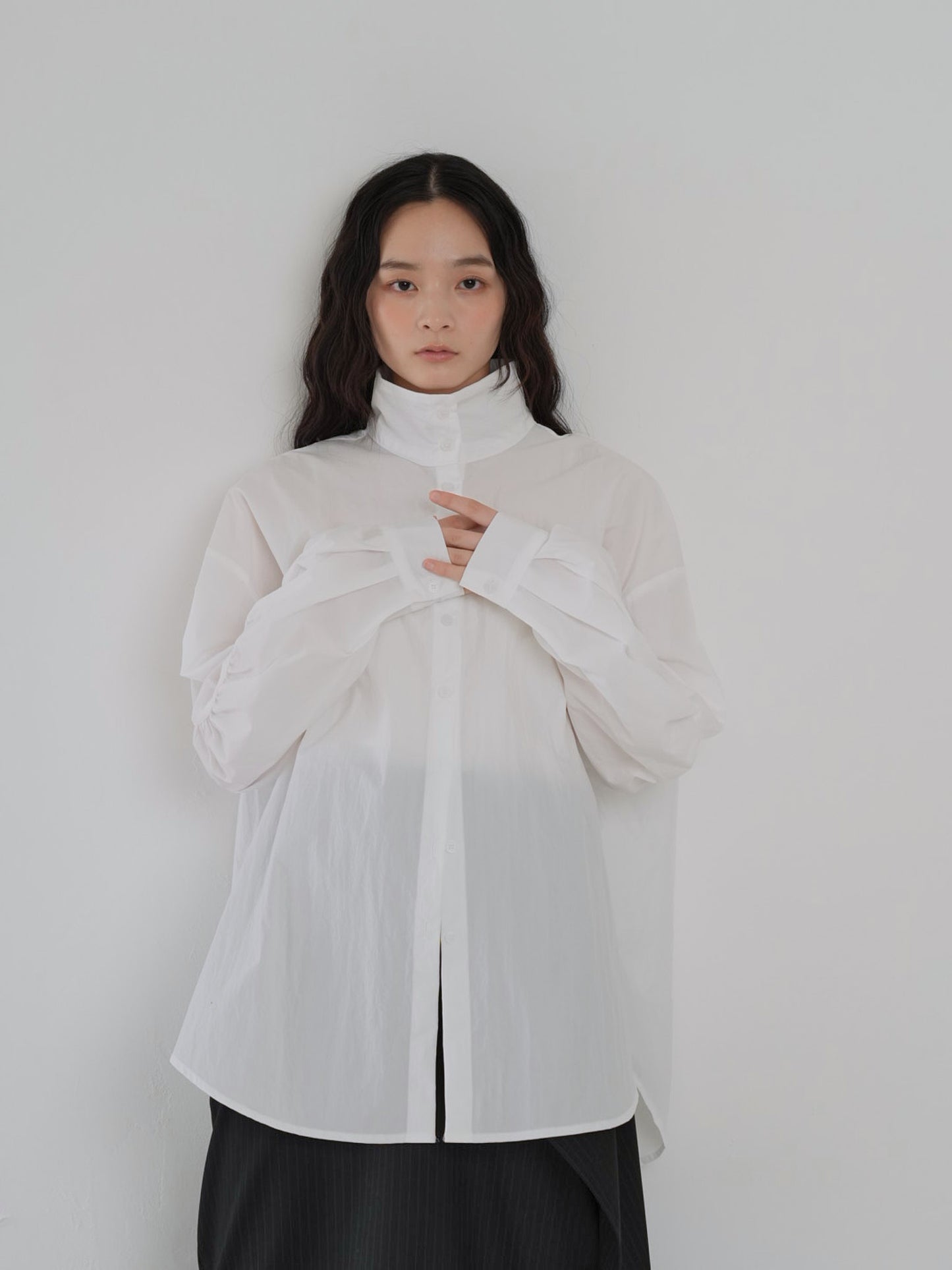 shirring nylon shirt