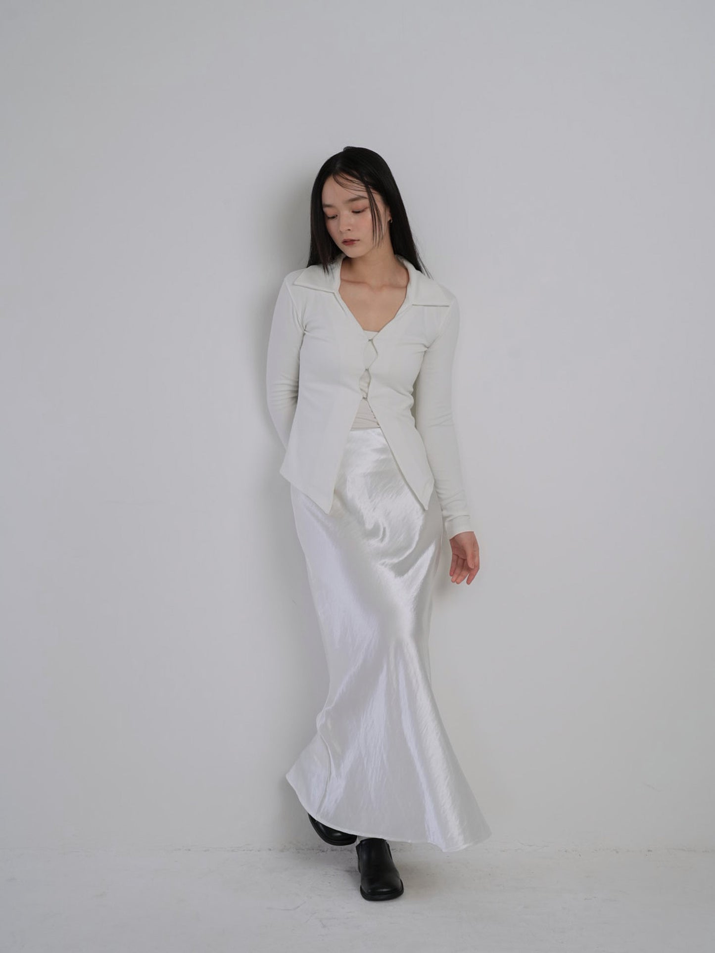 silk satin skirt