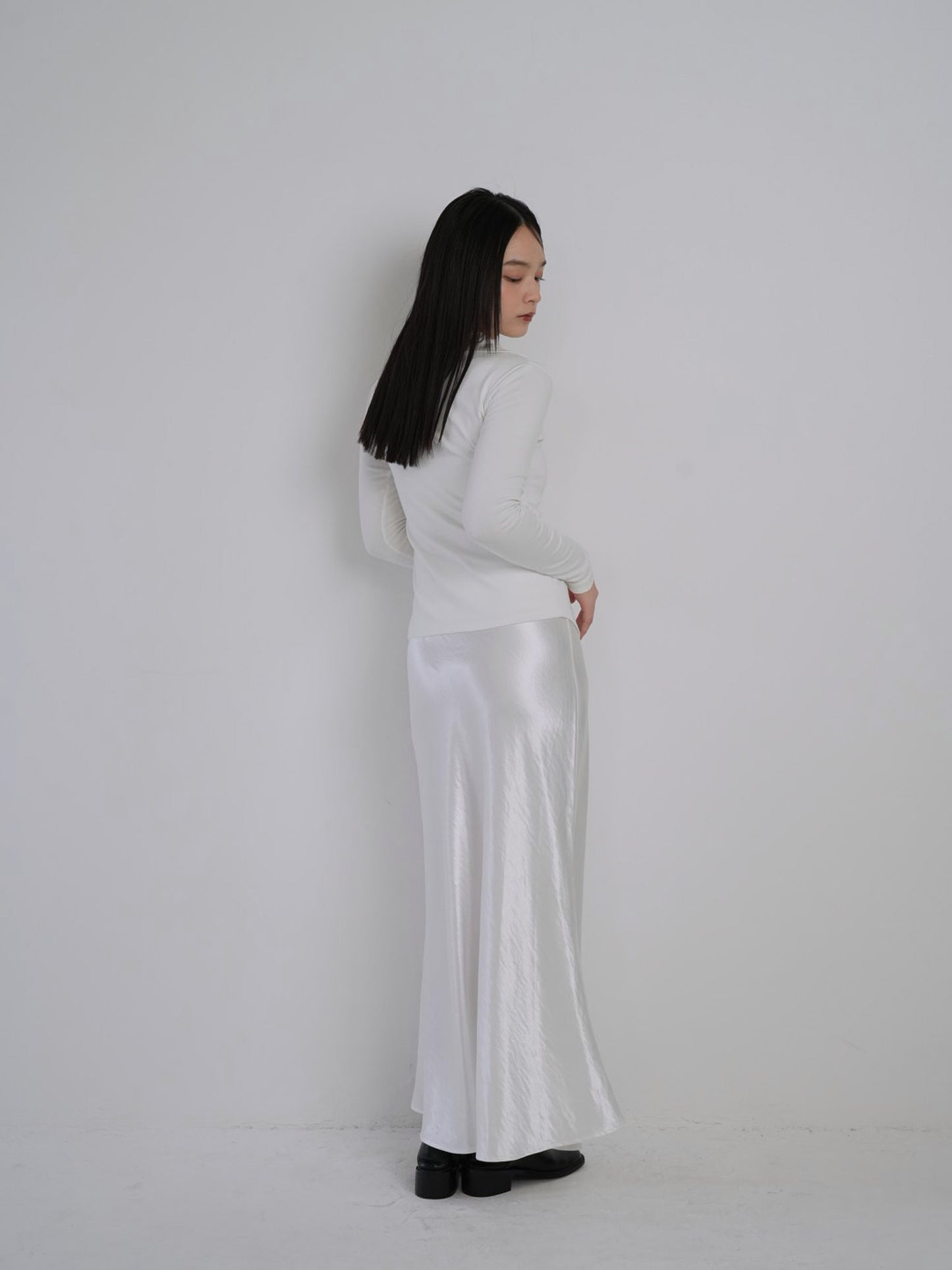 silk satin skirt