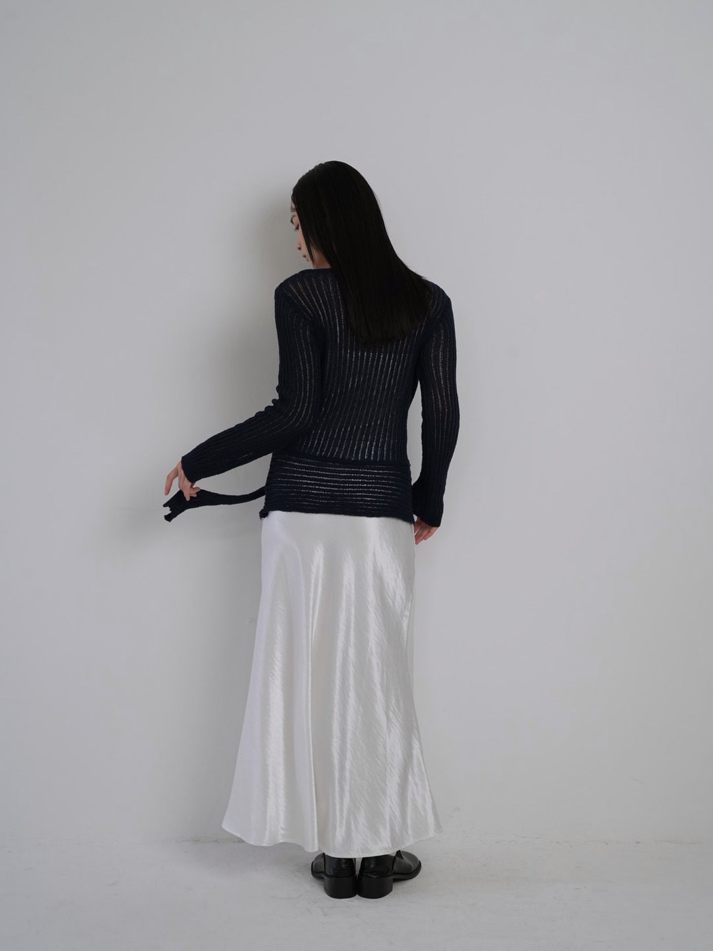 silk satin skirt