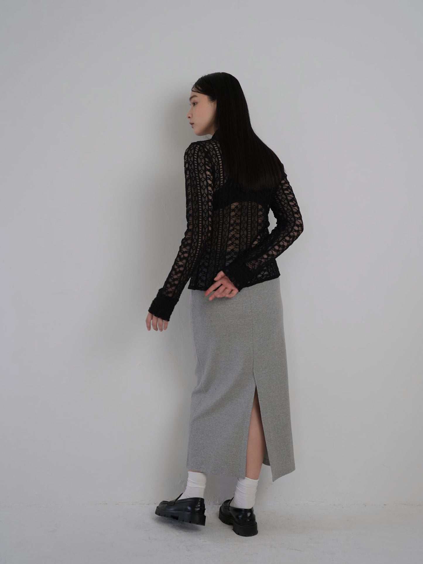 sheer lace shirt
