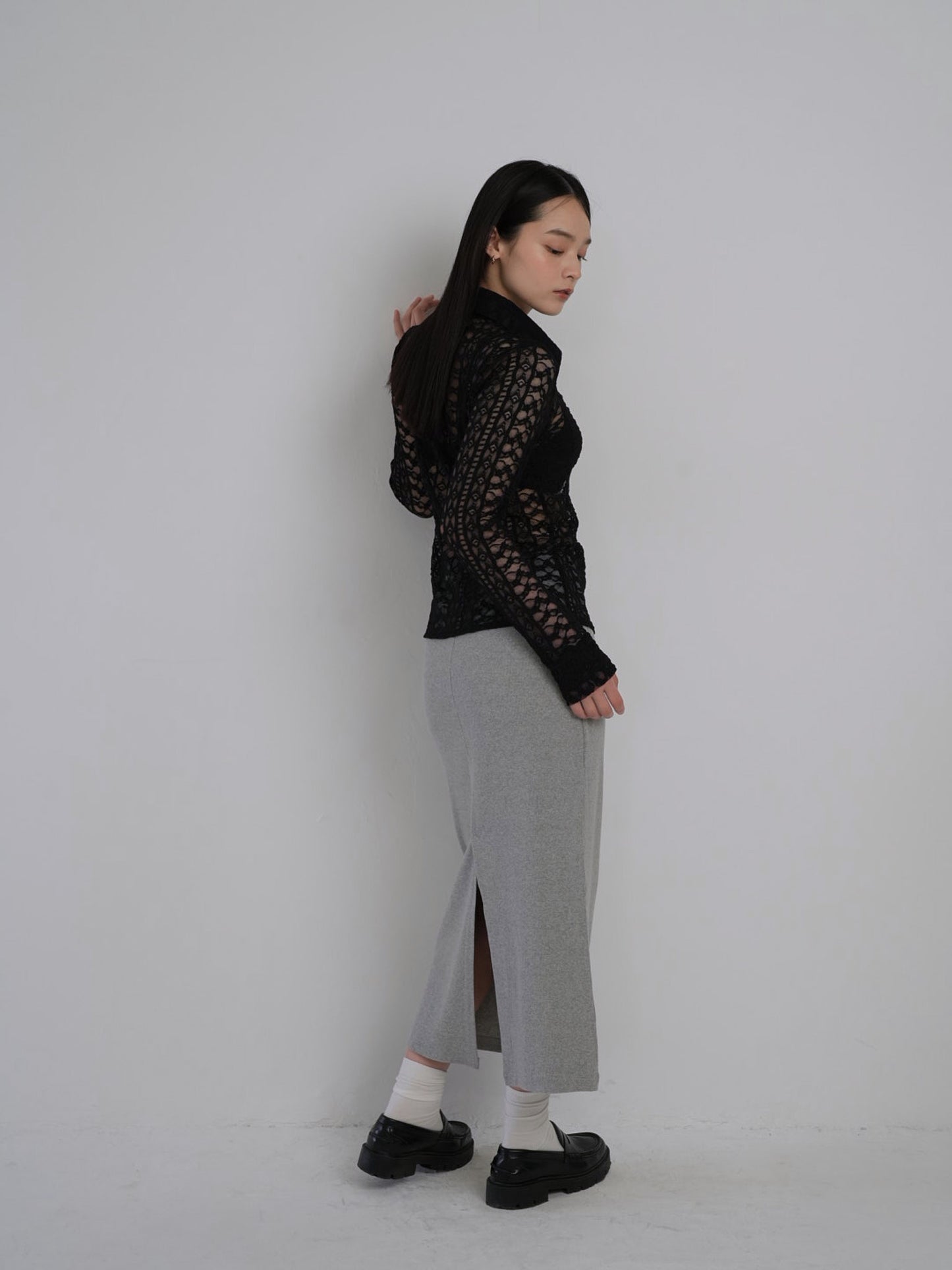 sheer lace shirt