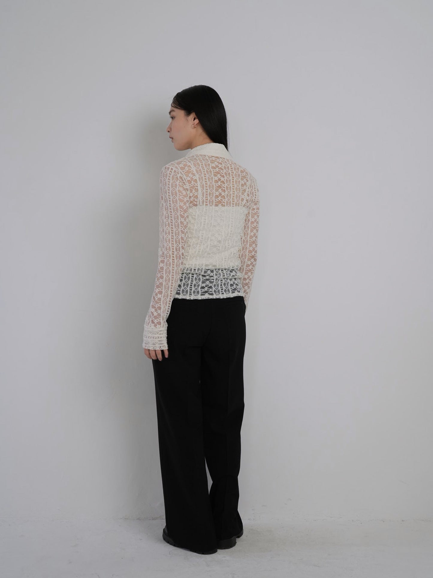 sheer lace shirt