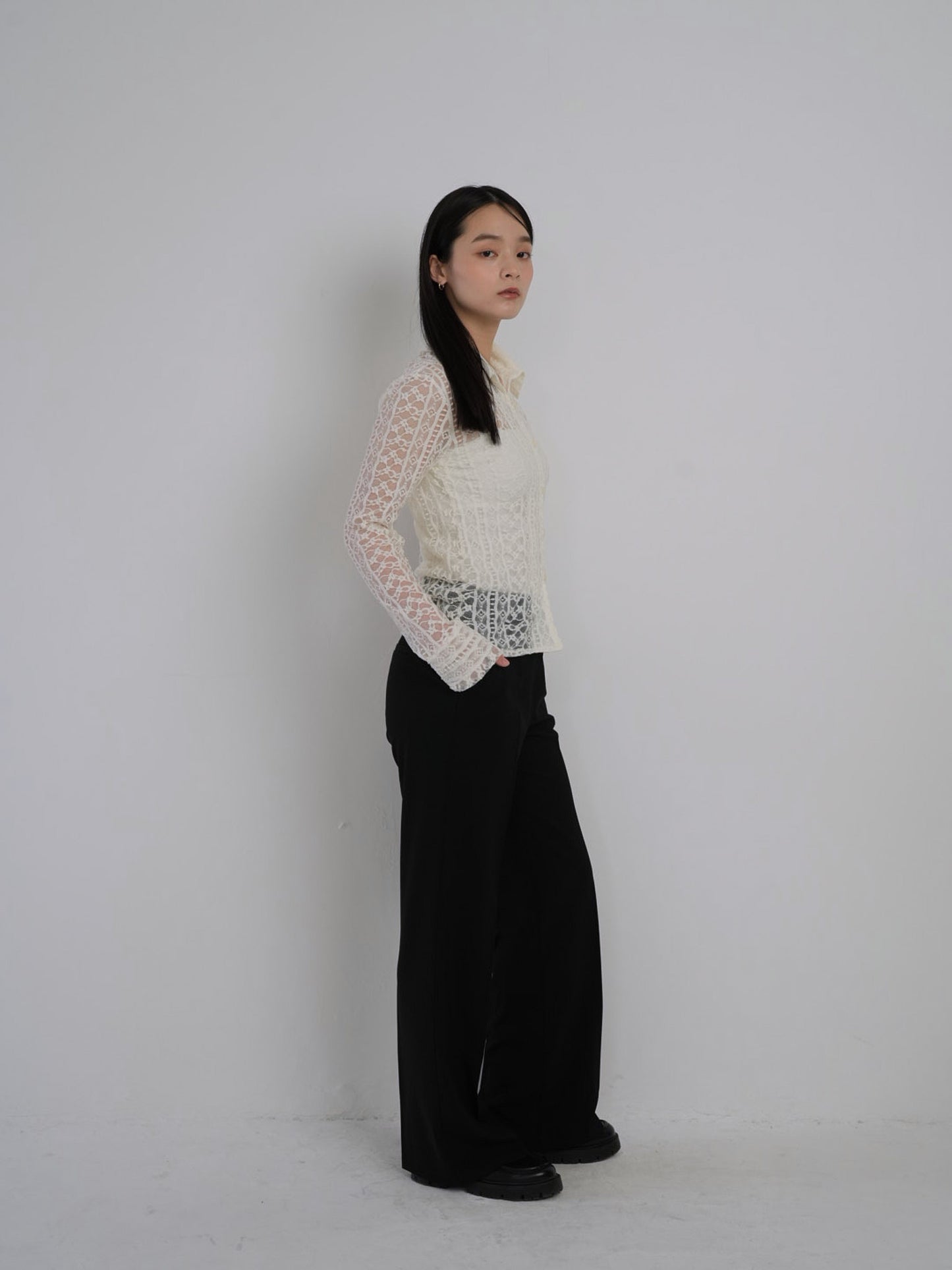 straight casual slacks