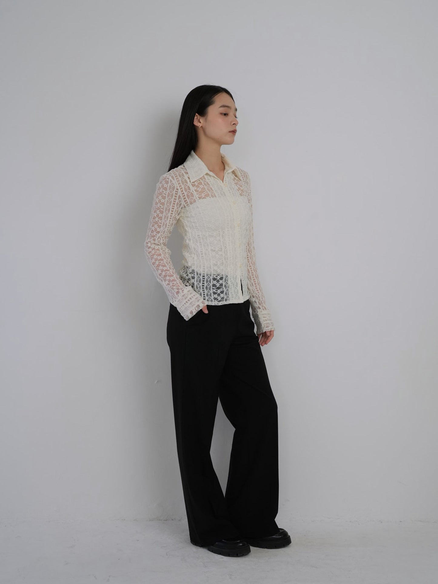 straight casual slacks