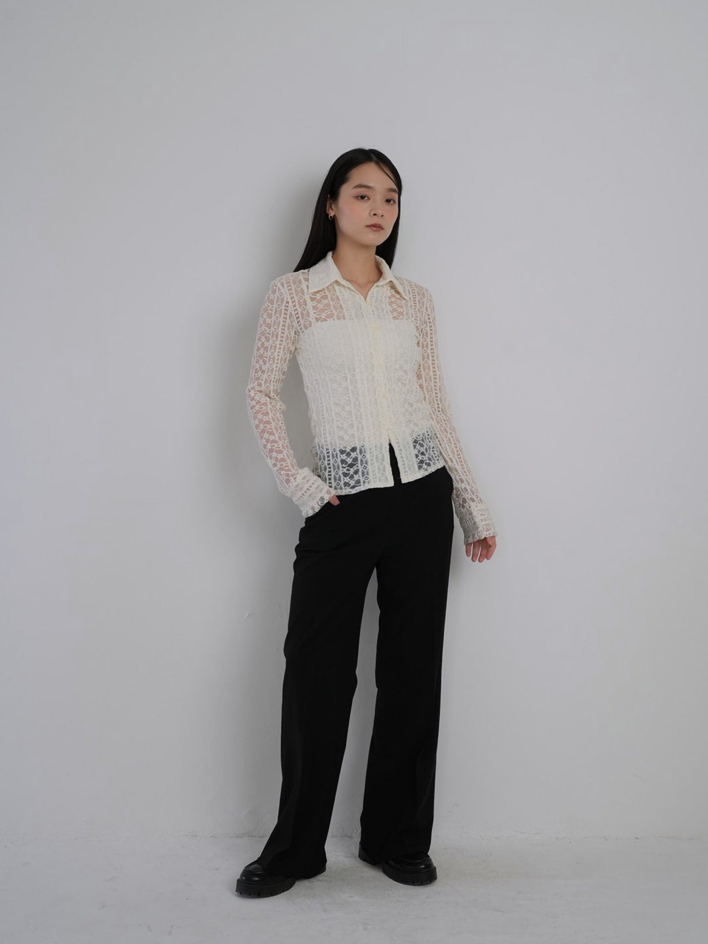 straight casual slacks