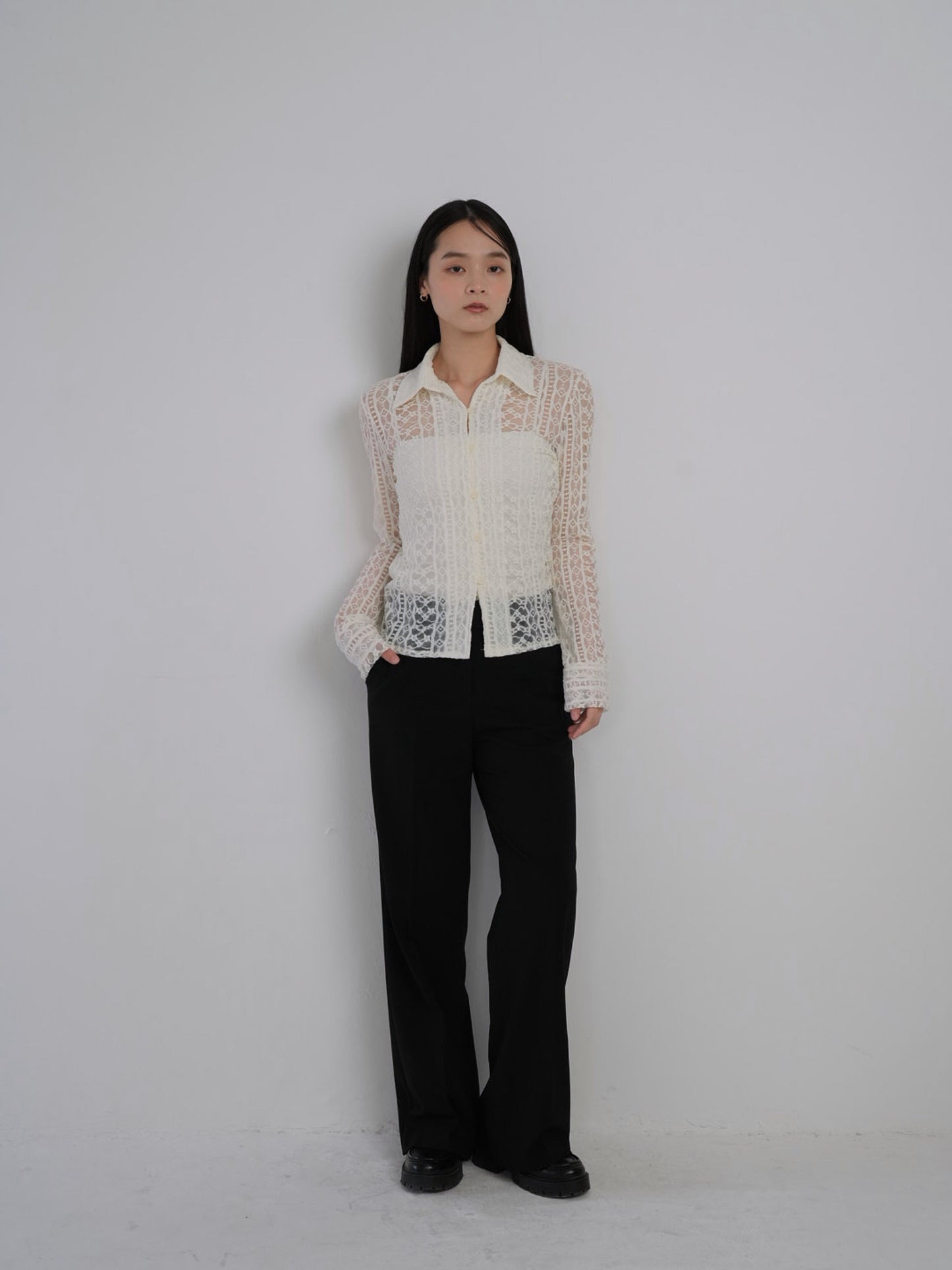 straight casual slacks