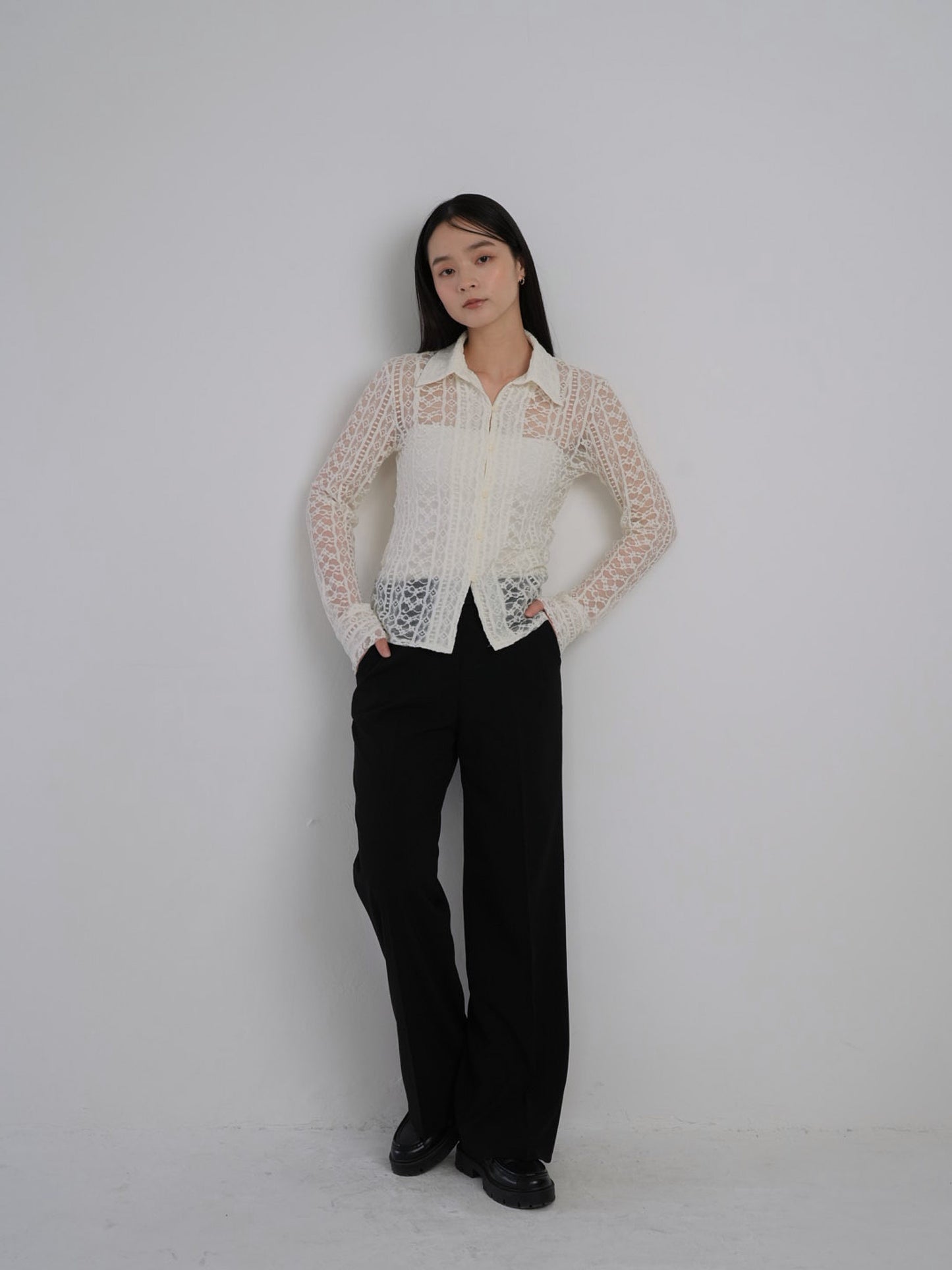 straight casual slacks