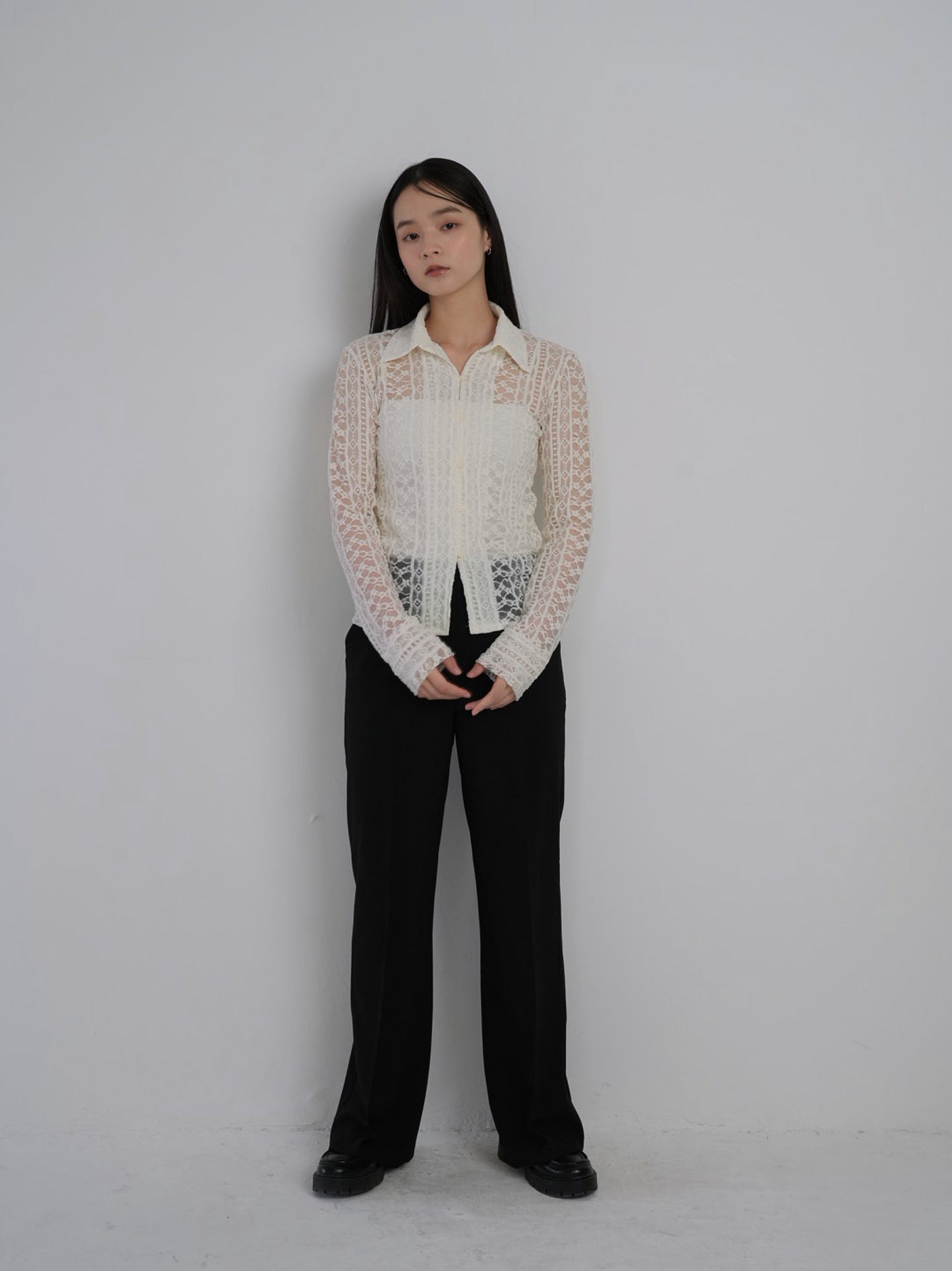 straight casual slacks
