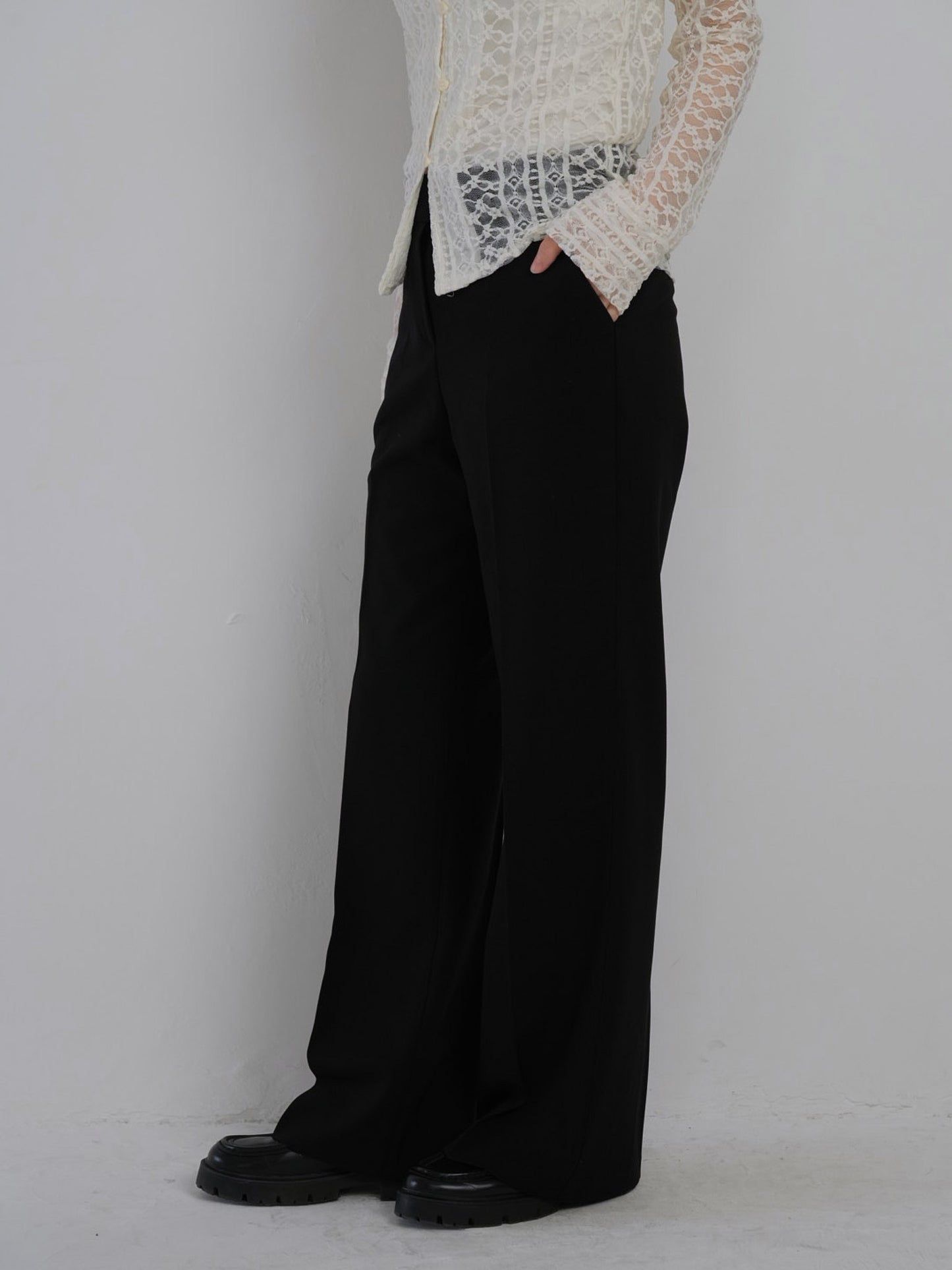 straight casual slacks
