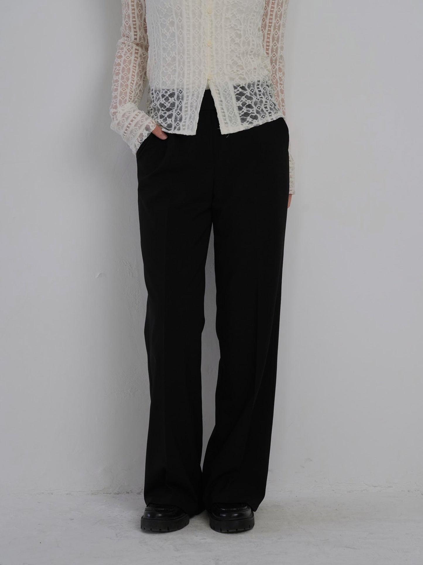 straight casual slacks