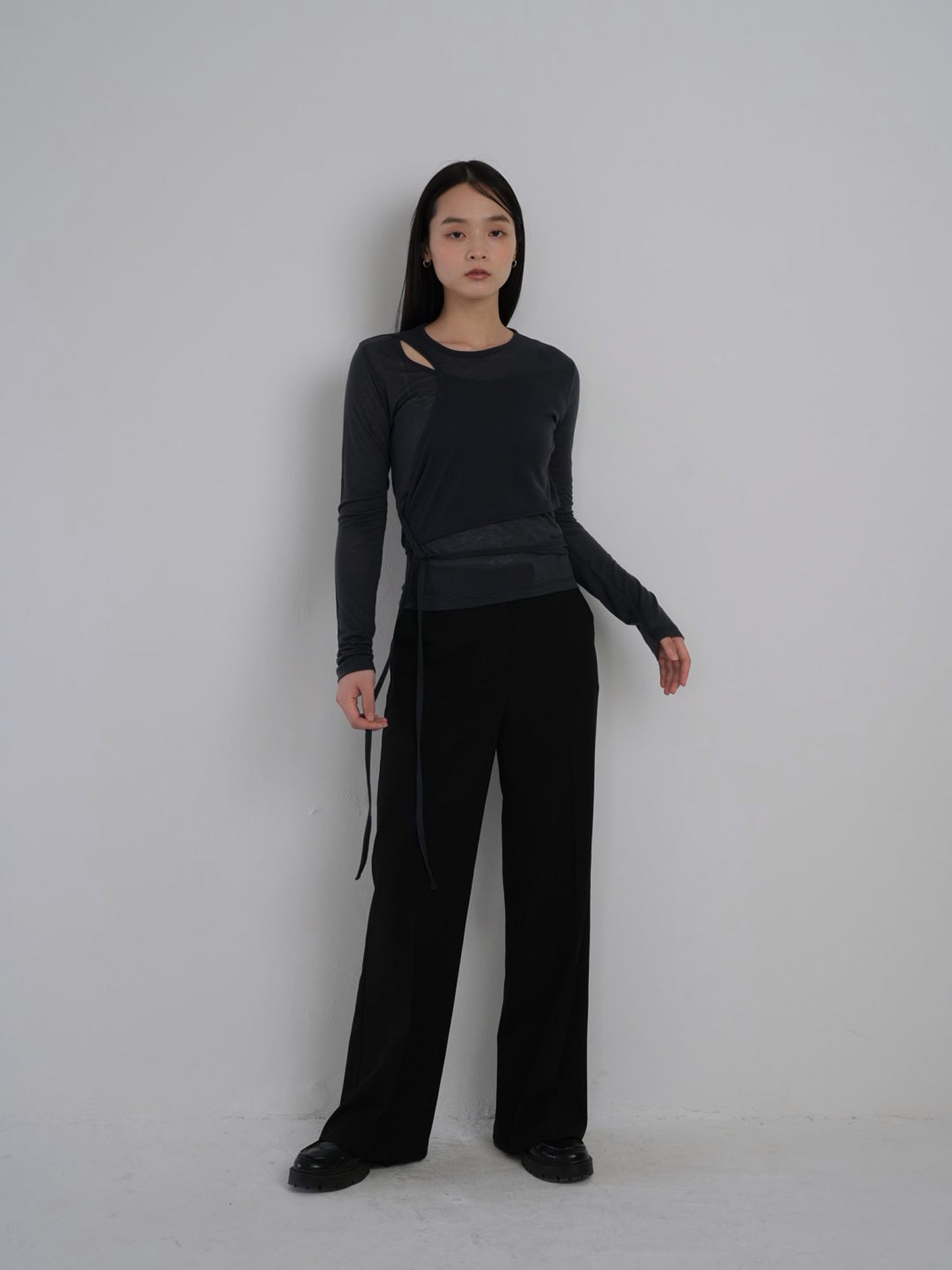 straight casual slacks
