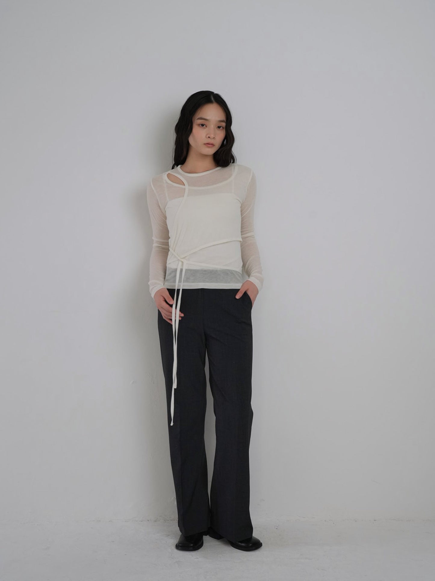 straight casual slacks