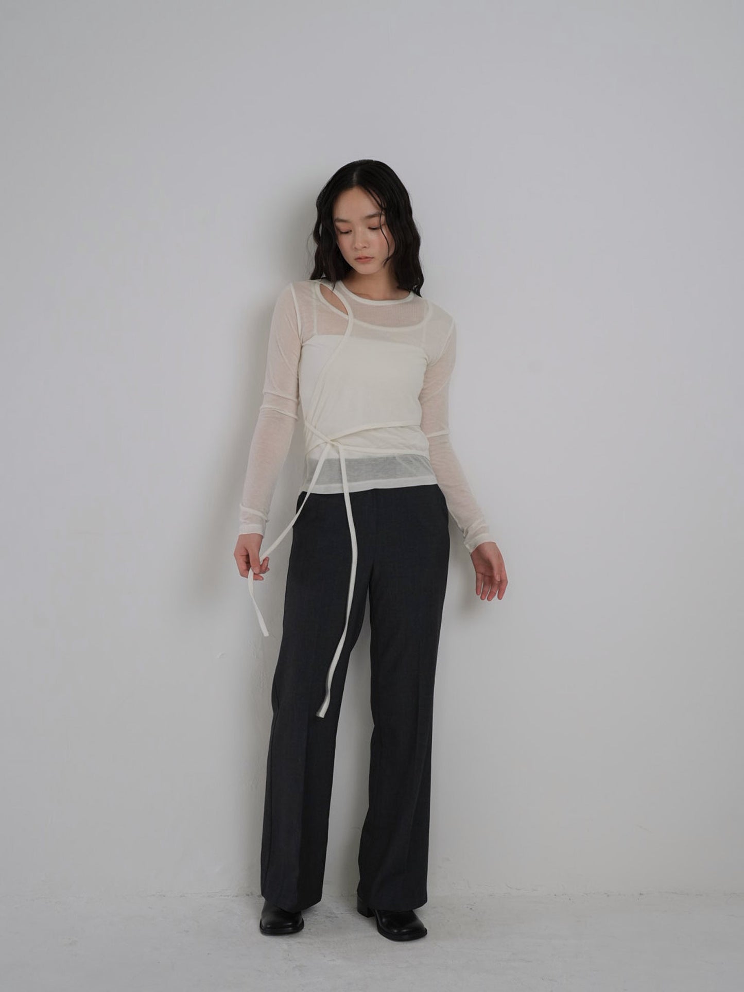 straight casual slacks
