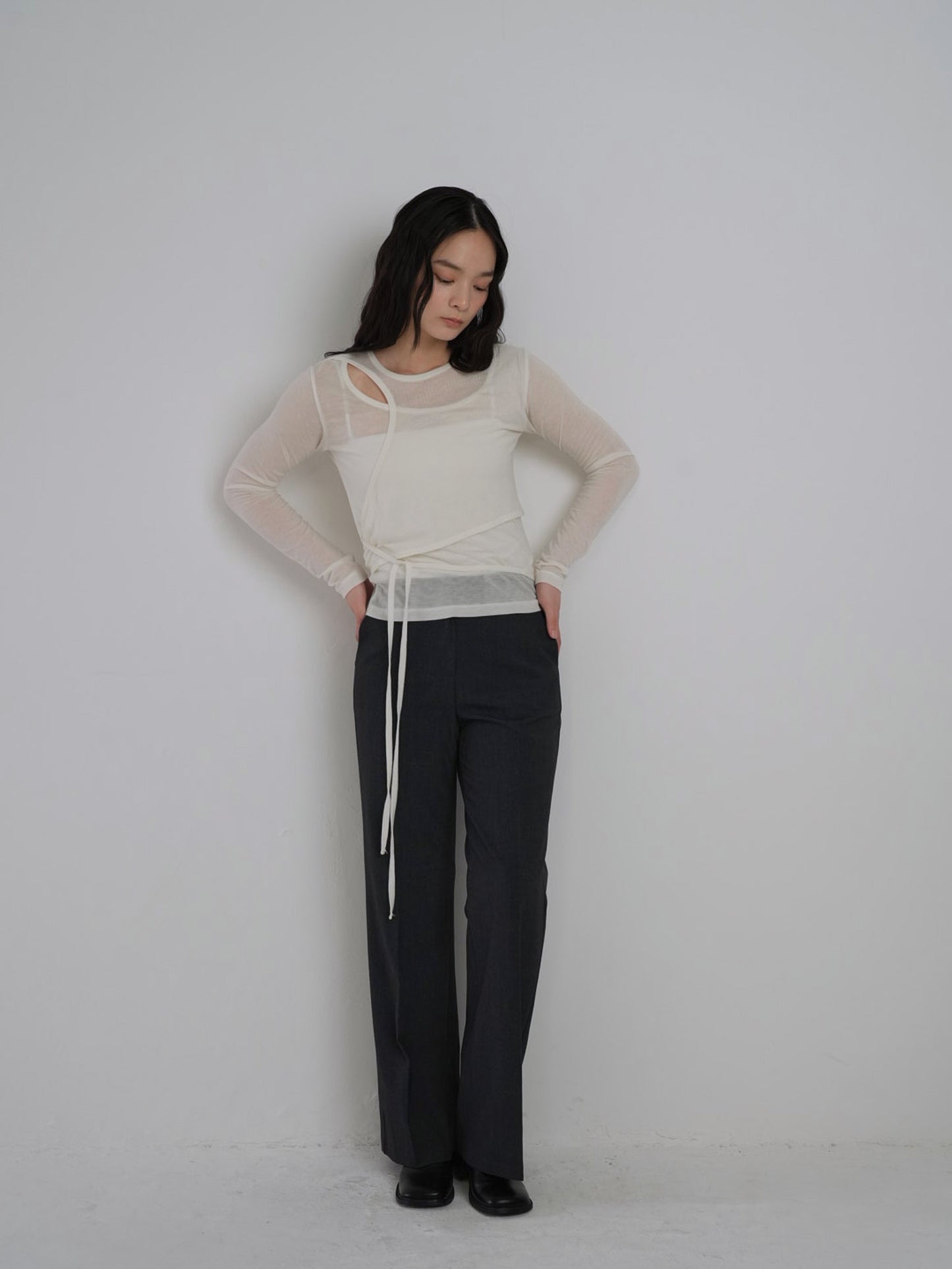 straight casual slacks