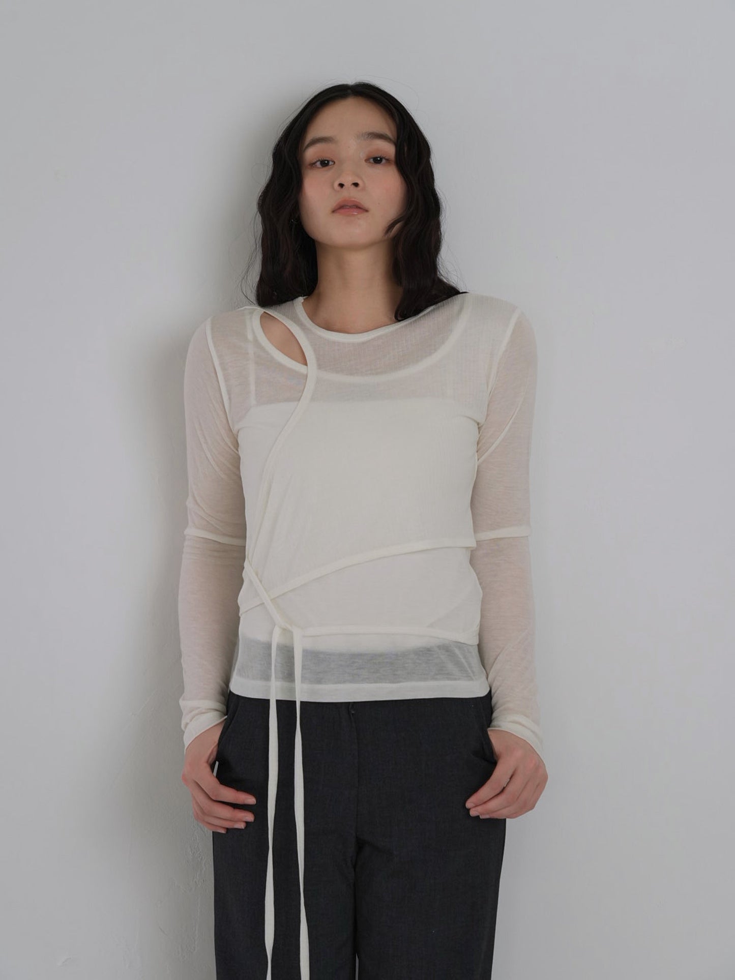 sheer wrap tops