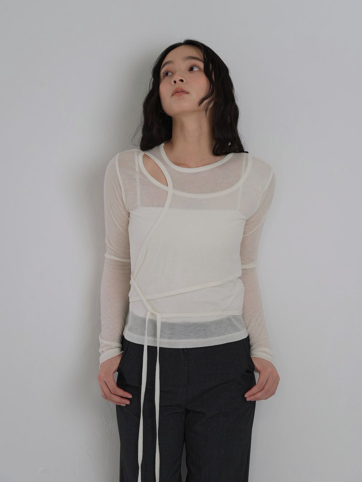 sheer wrap tops
