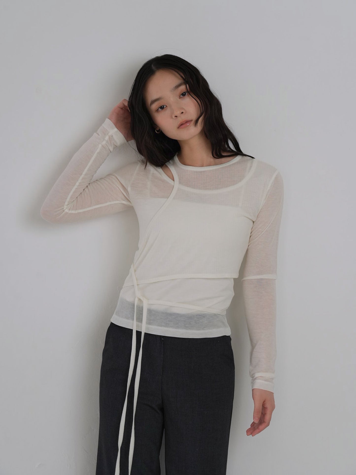 sheer wrap tops