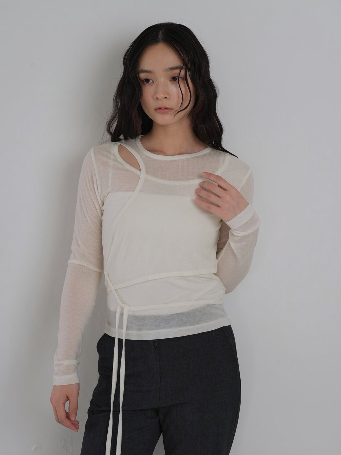 sheer wrap tops