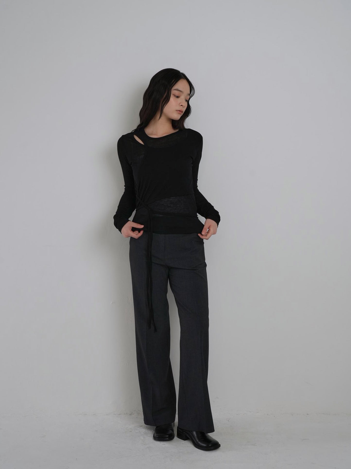 straight casual slacks