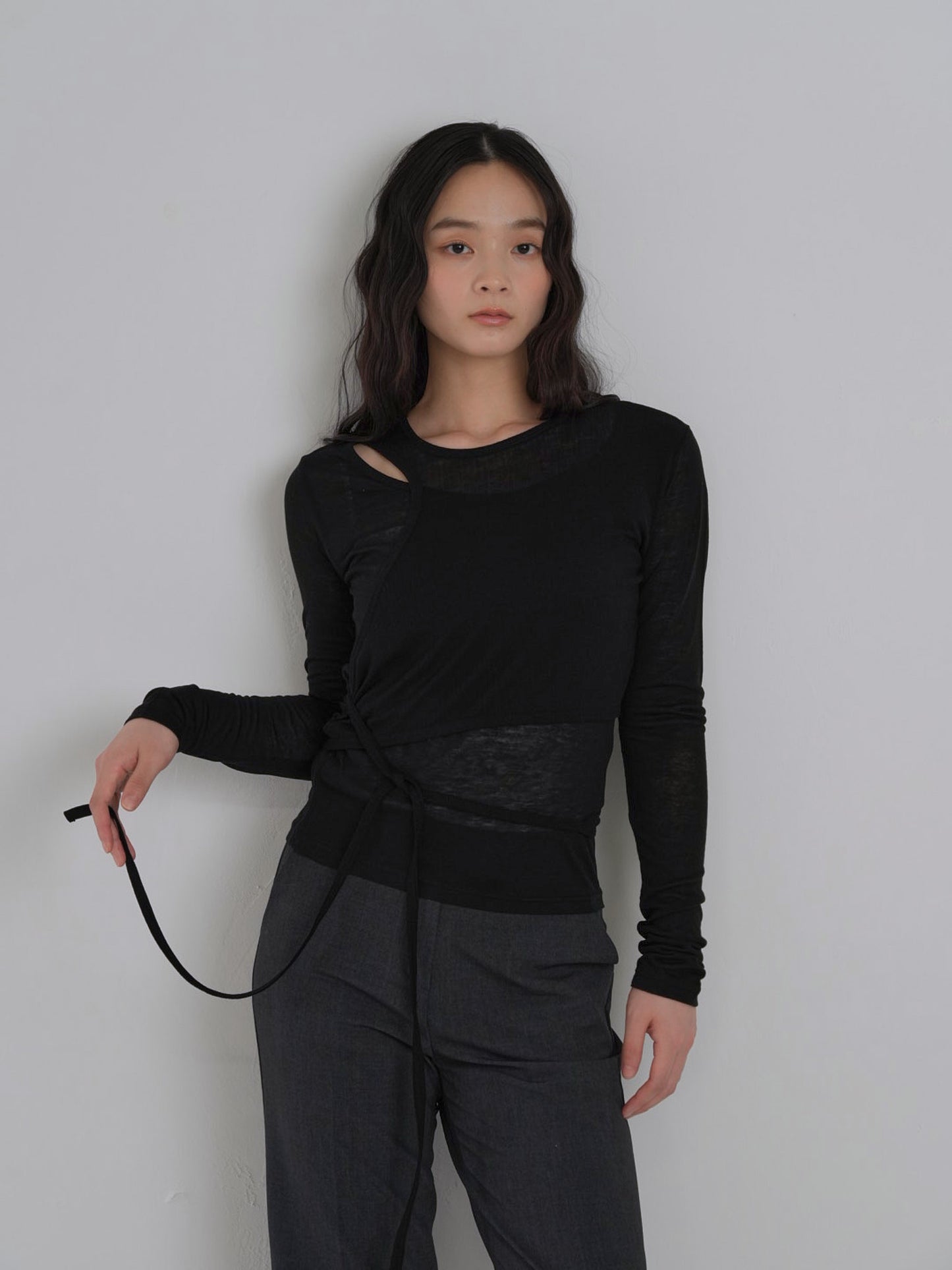 sheer wrap tops