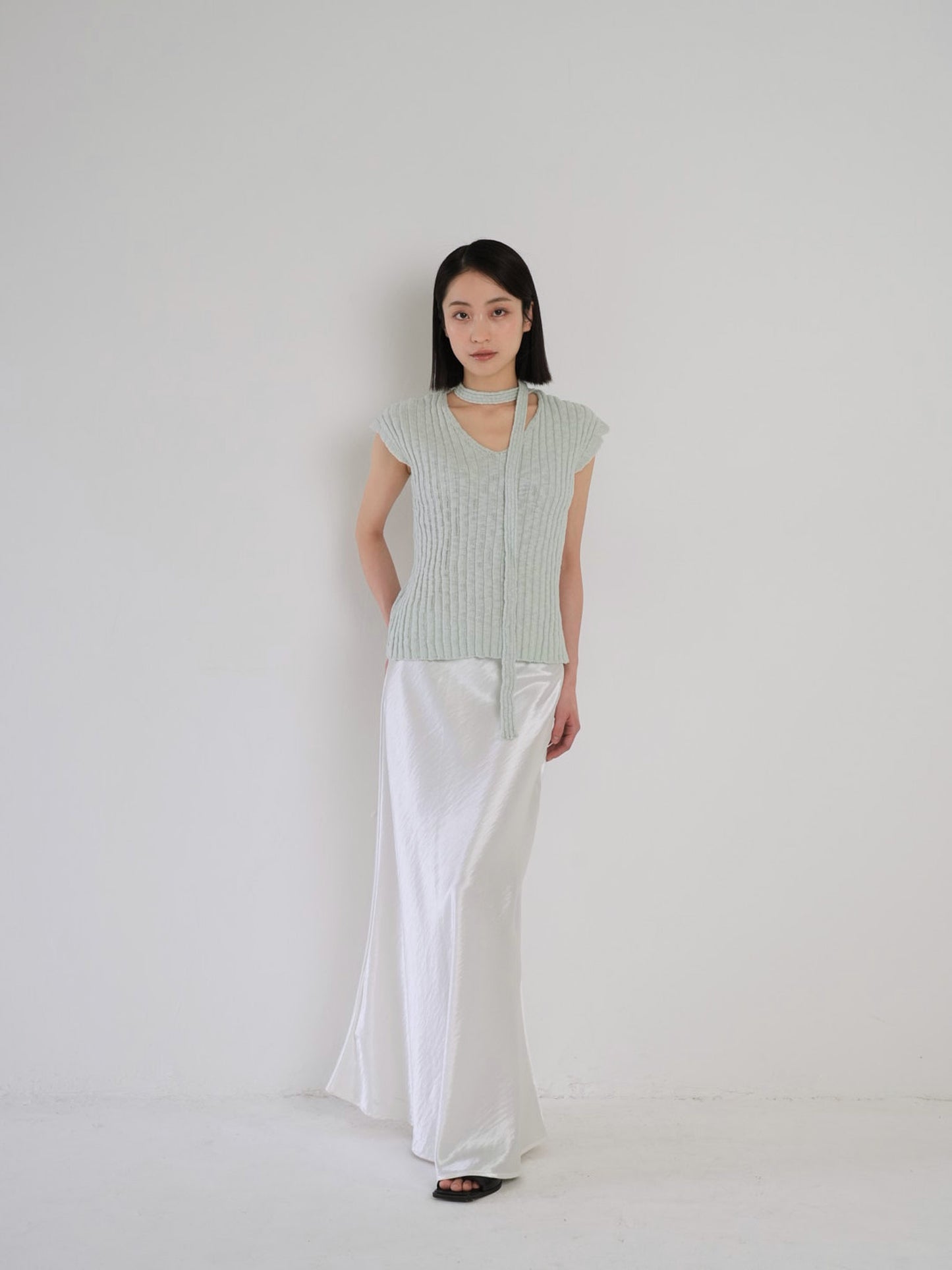 silk satin skirt
