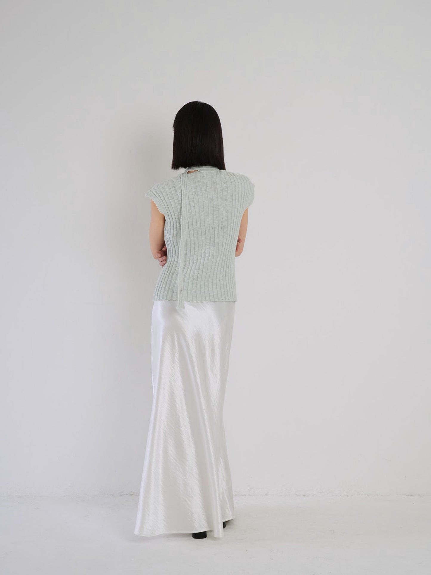 silk satin skirt